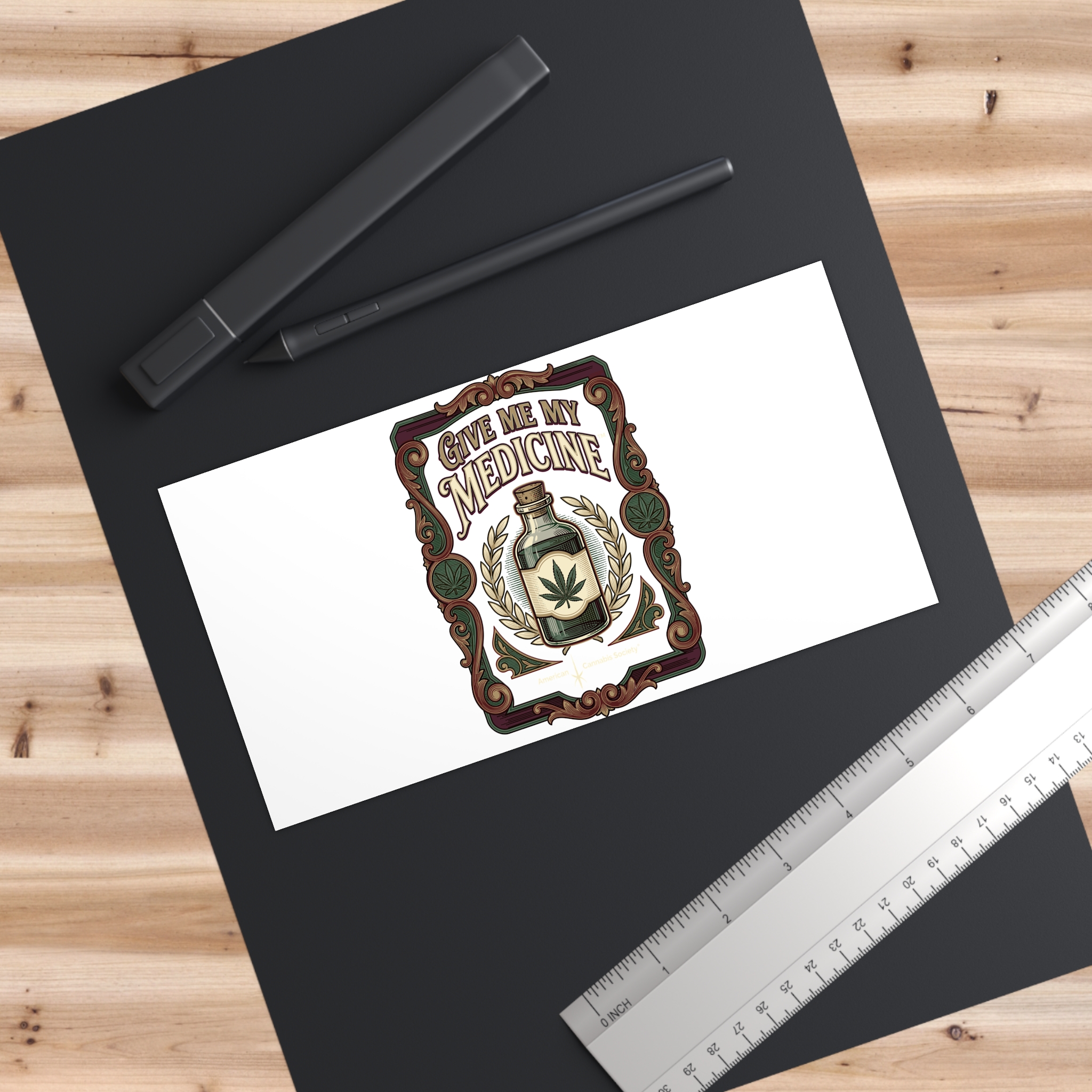 Give Me My Medicine™ Bumper Sticker – 7.5" × 3.75" – view 3