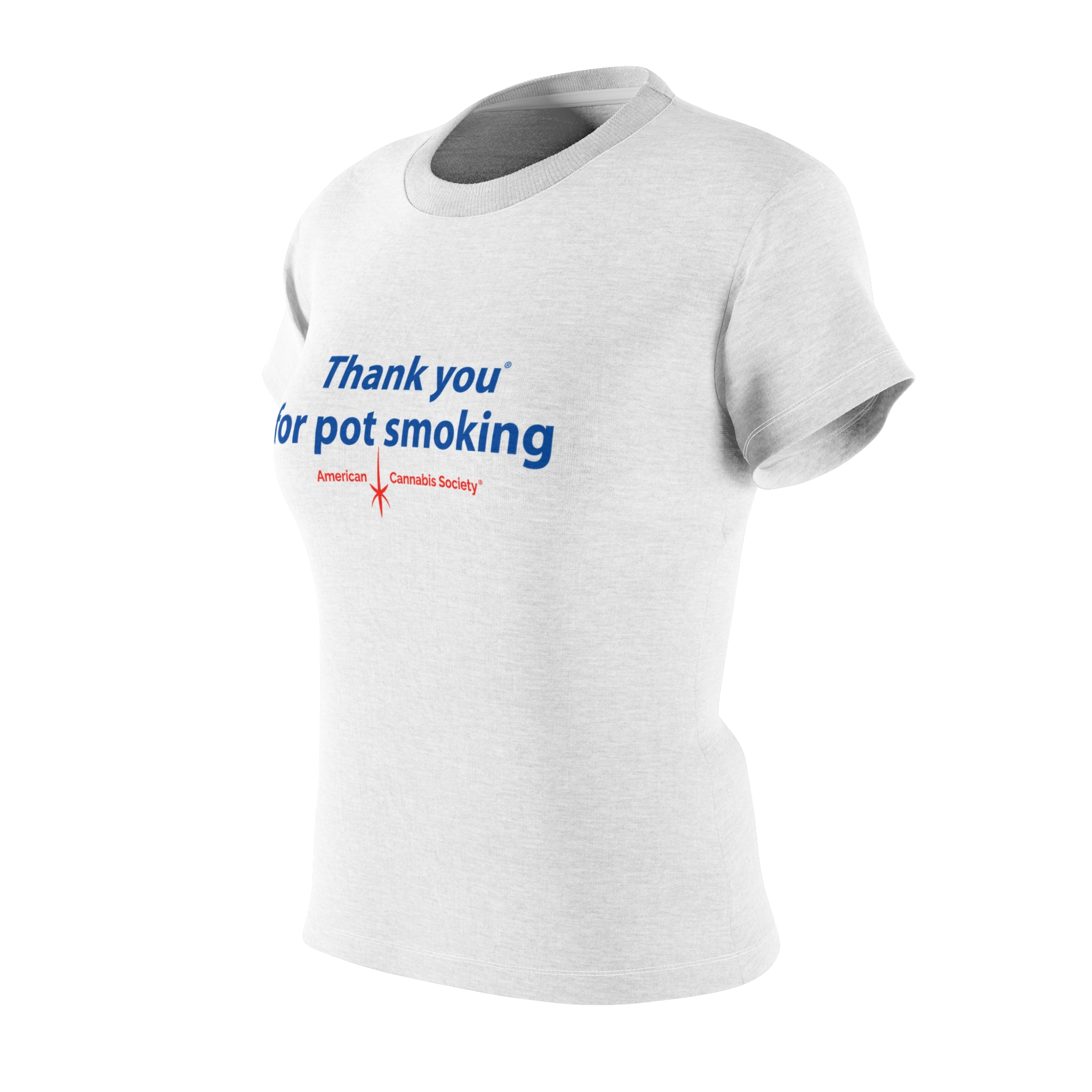 Thank You For Pot Smoking® Women’s Cut & Sew Tee — American Cannabis Society® T-Shirt - Image 2