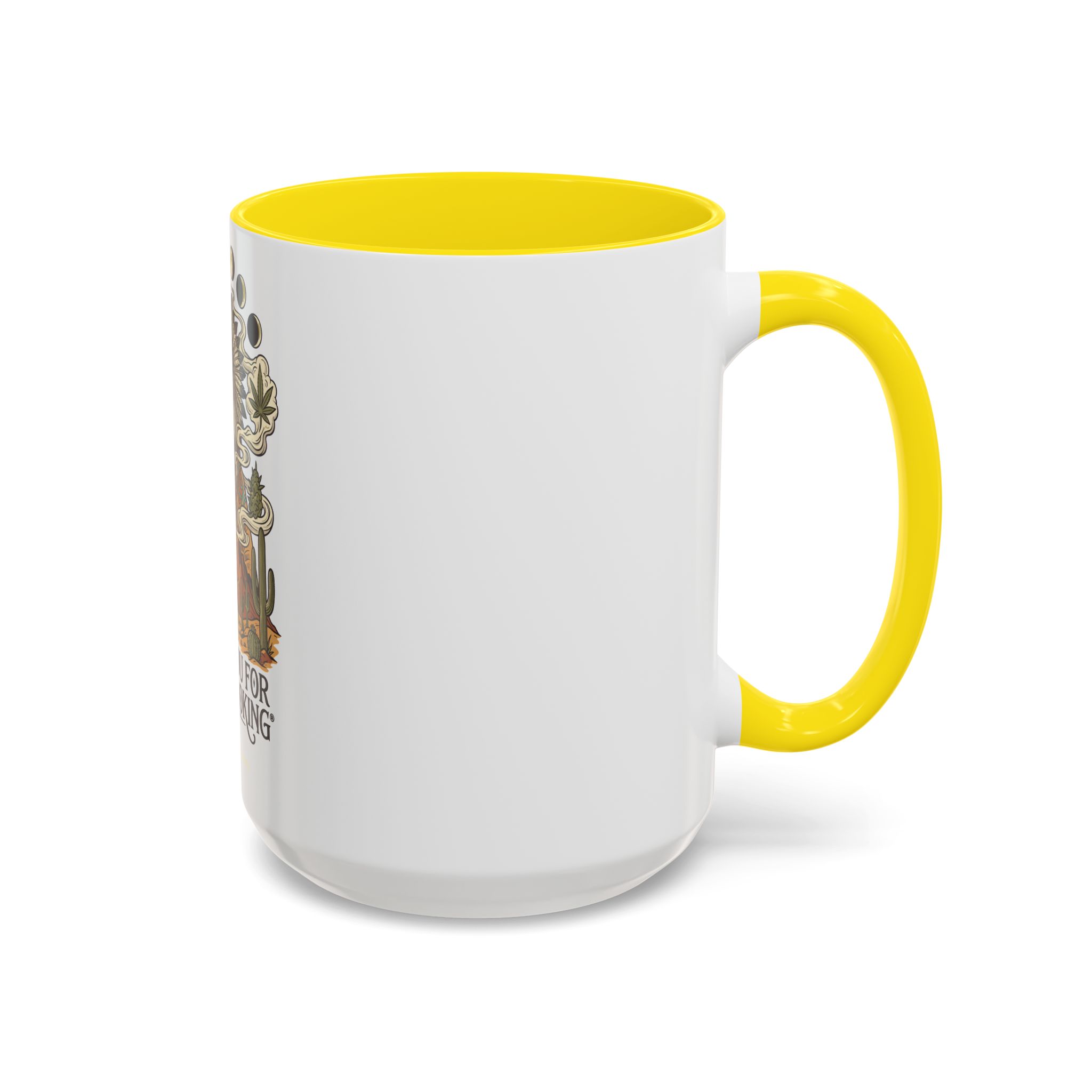 Thank You For Pot Smoking® Colored Interior Coffee Mug – Yellow – view 8