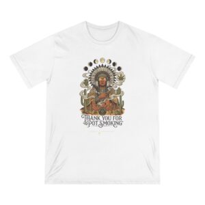 Thank You For Pot Smoking® Desert Chief Organic Staple Tee – White