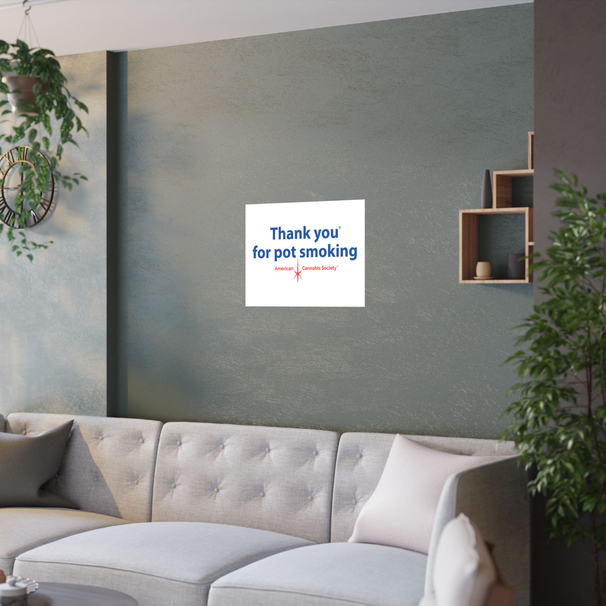 Thank You For Pot Smoking® Satin Poster — American Cannabis Society® Classic Sign Wall Art - Image 8