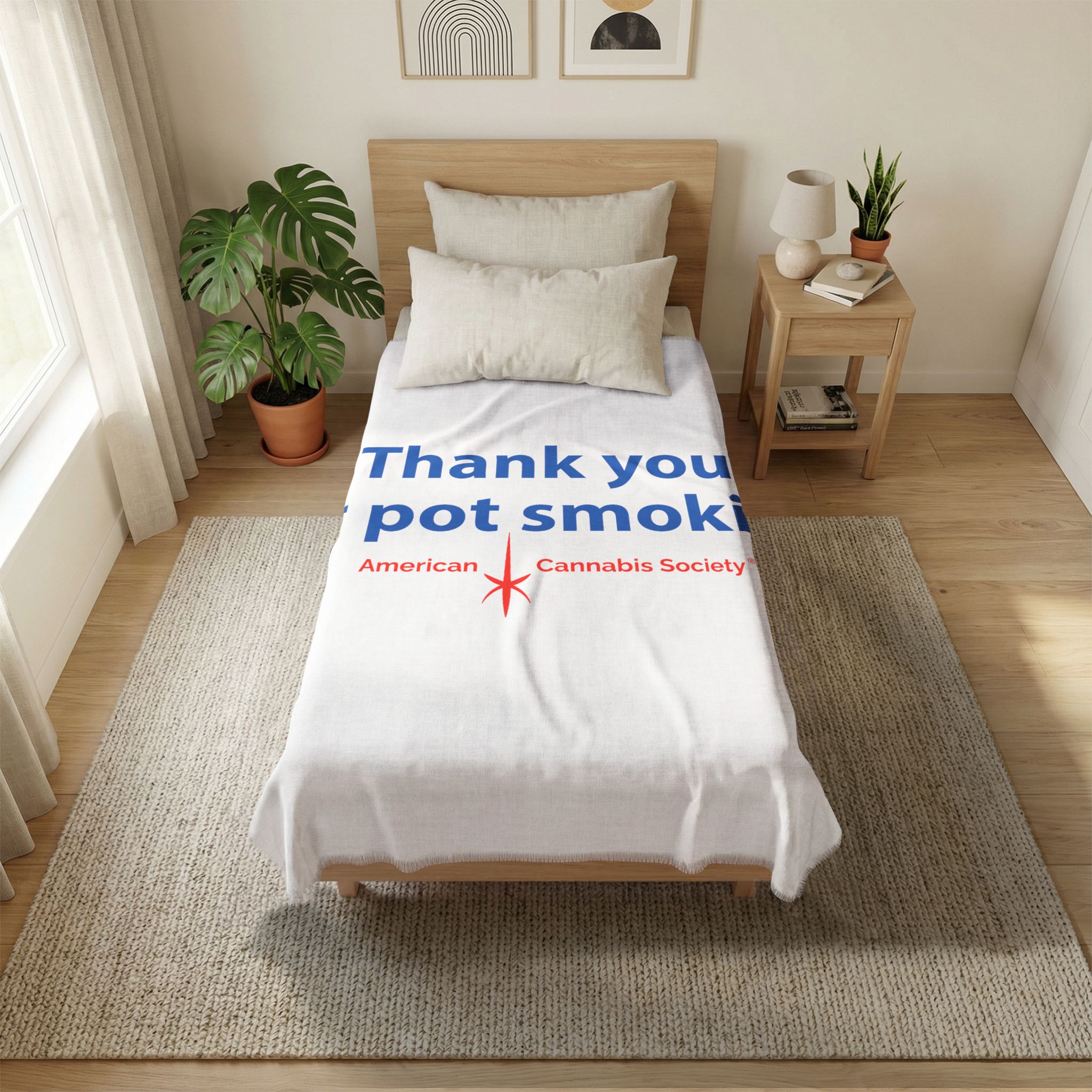 Thank You For Pot Smoking® Woven-Style Coverlet – view 4
