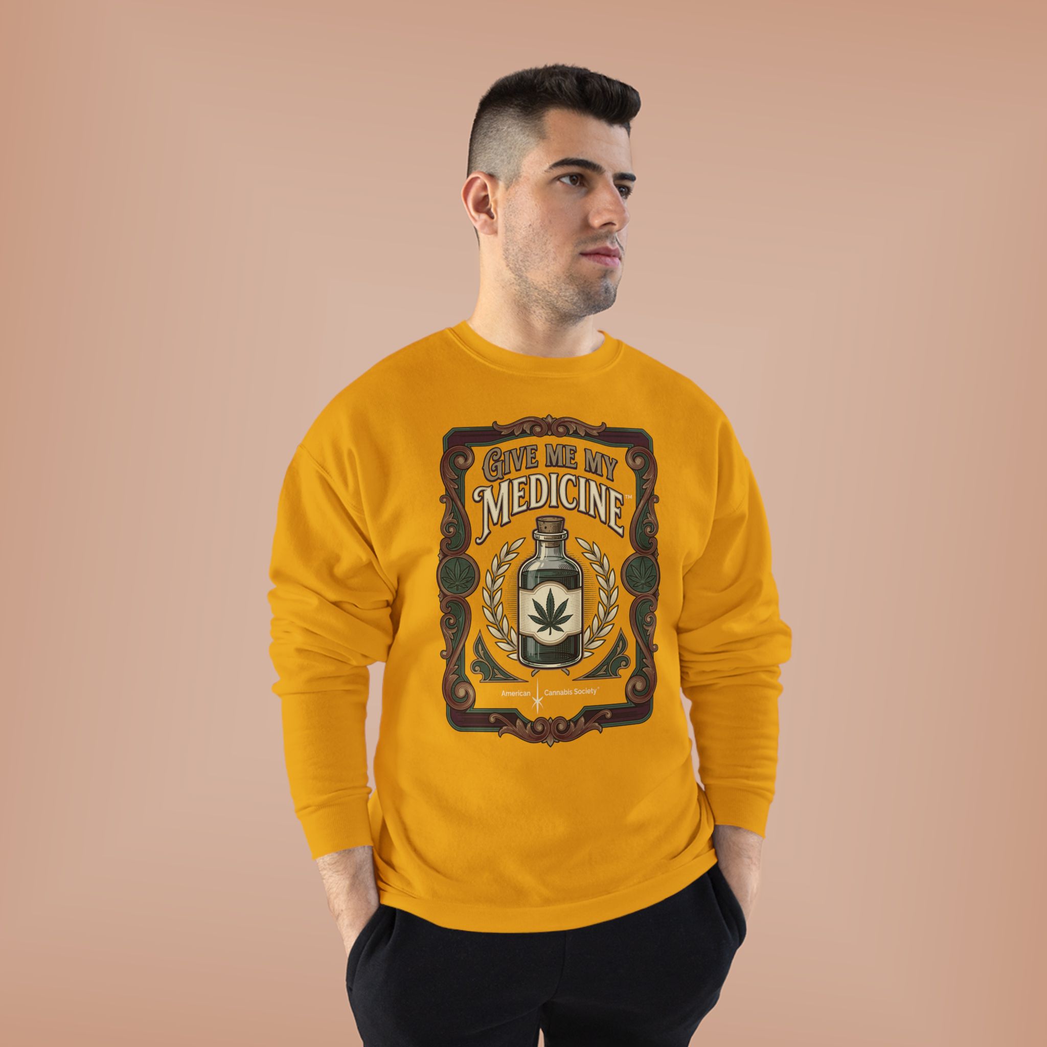 Give Me My Medicine™ Crewneck Sweatshirt – Gold, view 4