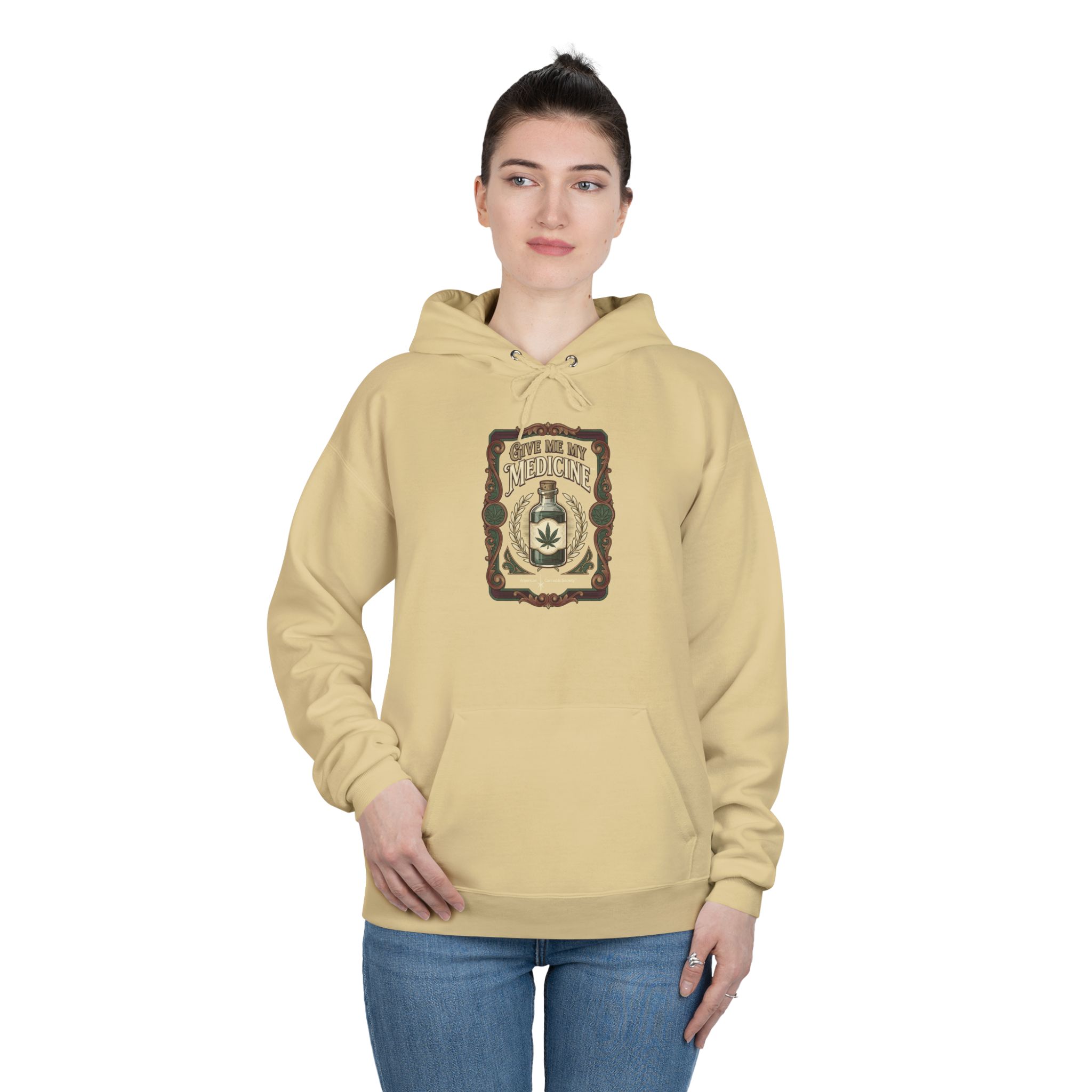 Give Me My Medicine™ Unisex Pullover Hoodie – Athletic Gold – view 3