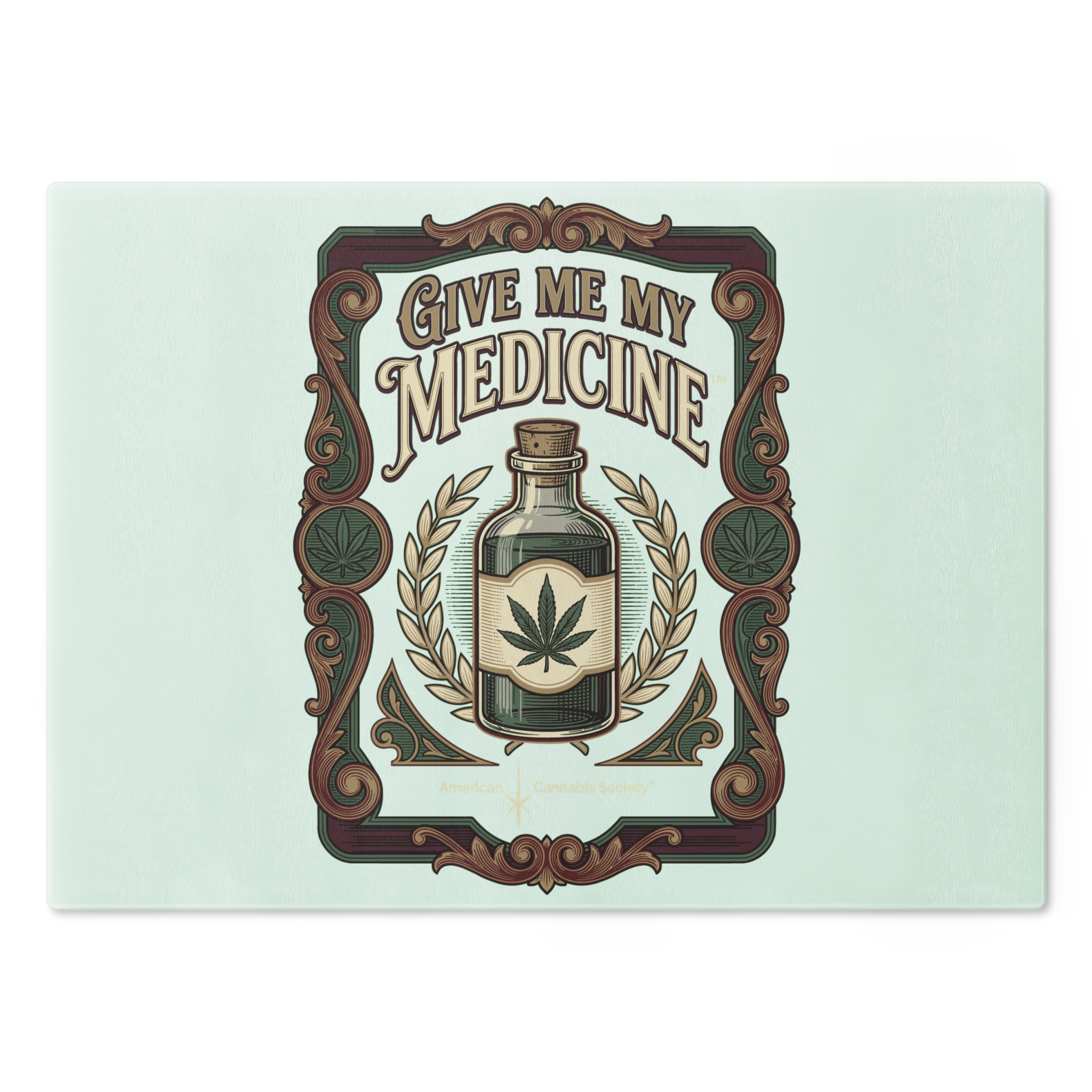 Give Me My Medicine™ Tempered Glass Cutting Board – Large