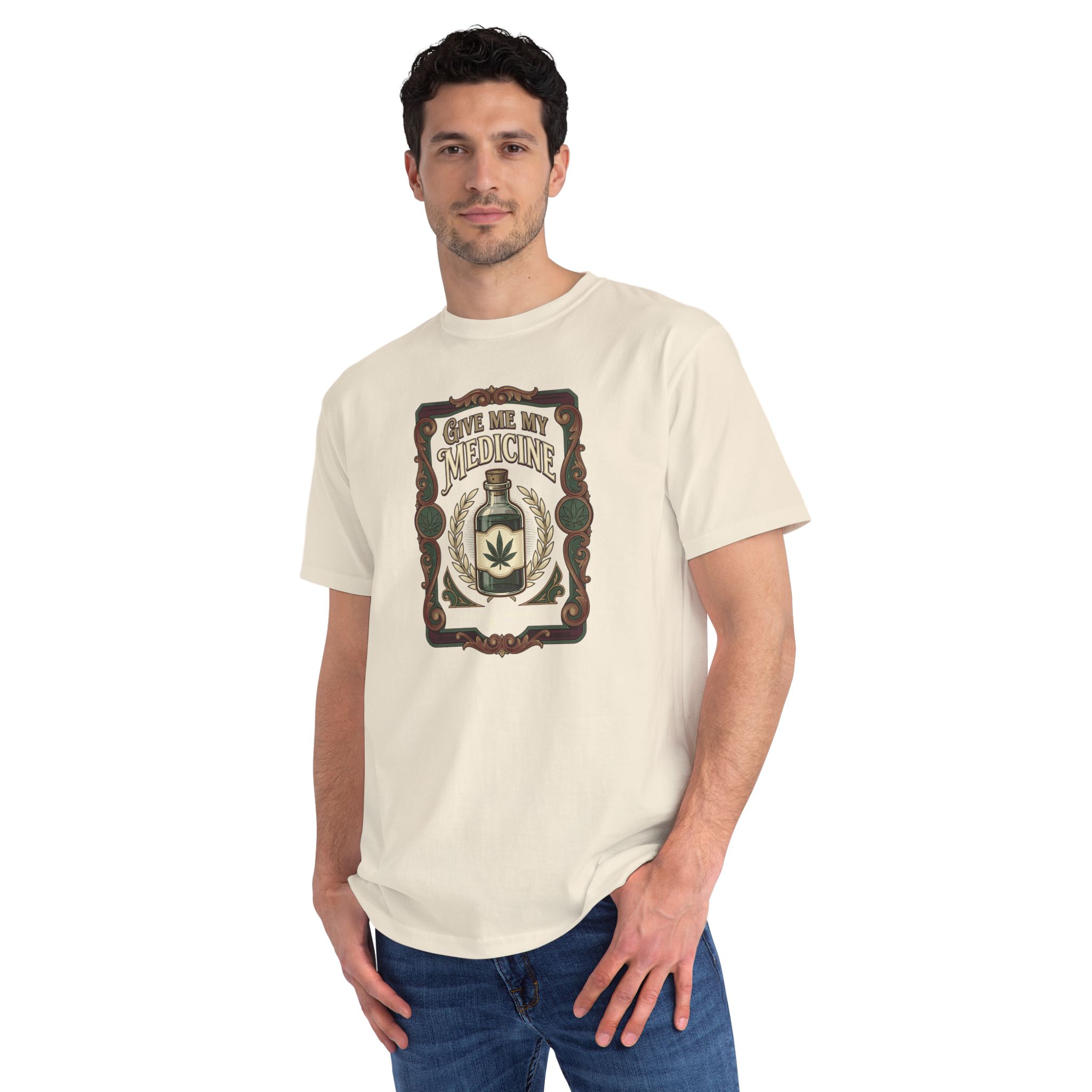 Give Me My Medicine™ Organic Unisex Tee – Natural – view 3