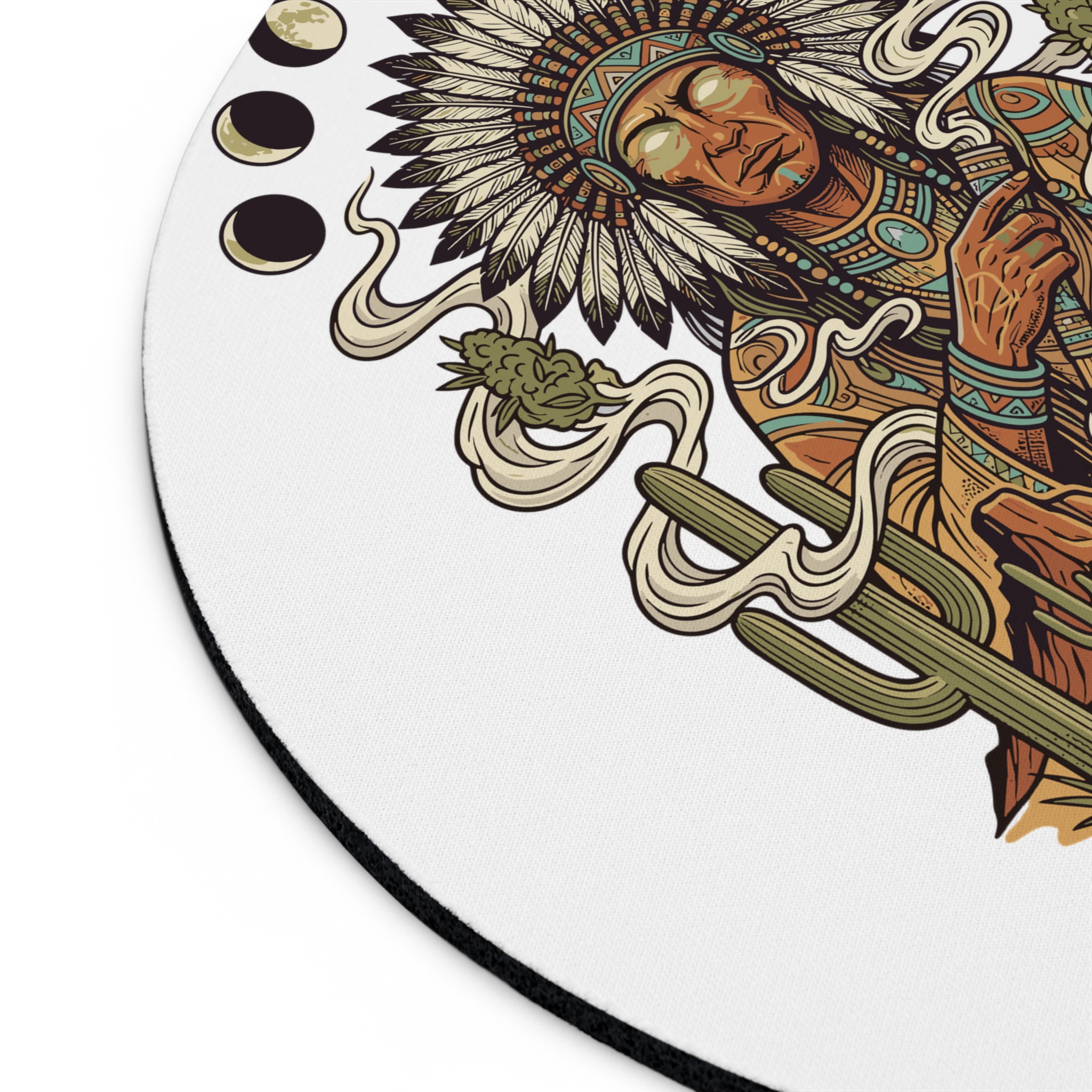 Thank You For Pot Smoking® Desert Chief Mouse Pad – Round – view 5