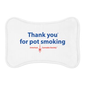 Thank You For Pot Smoking® Pet Feeding Mat – Bone shape (19" x 14")