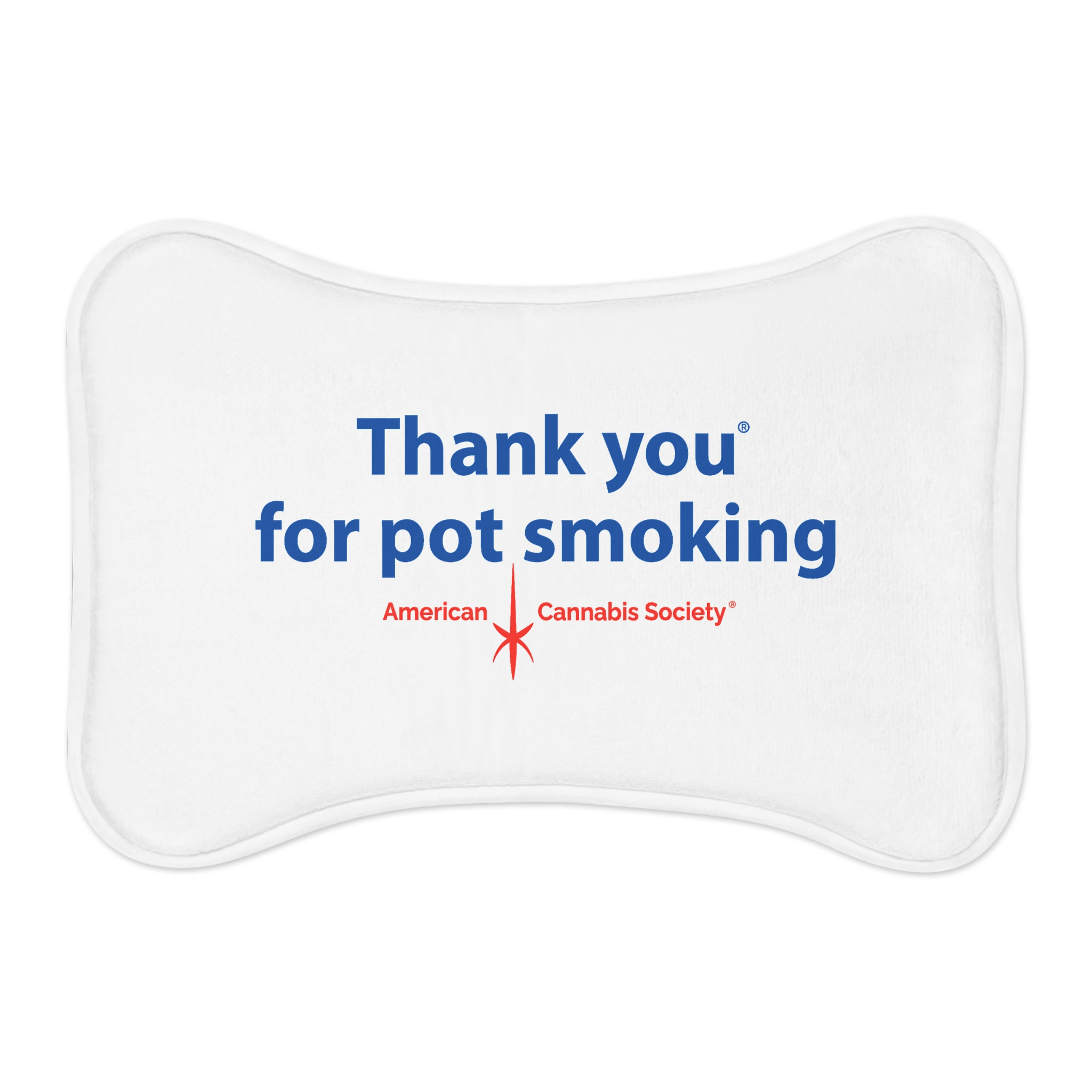 Thank You For Pot Smoking® Pet Feeding Mat – Bone shape (19" x 14")