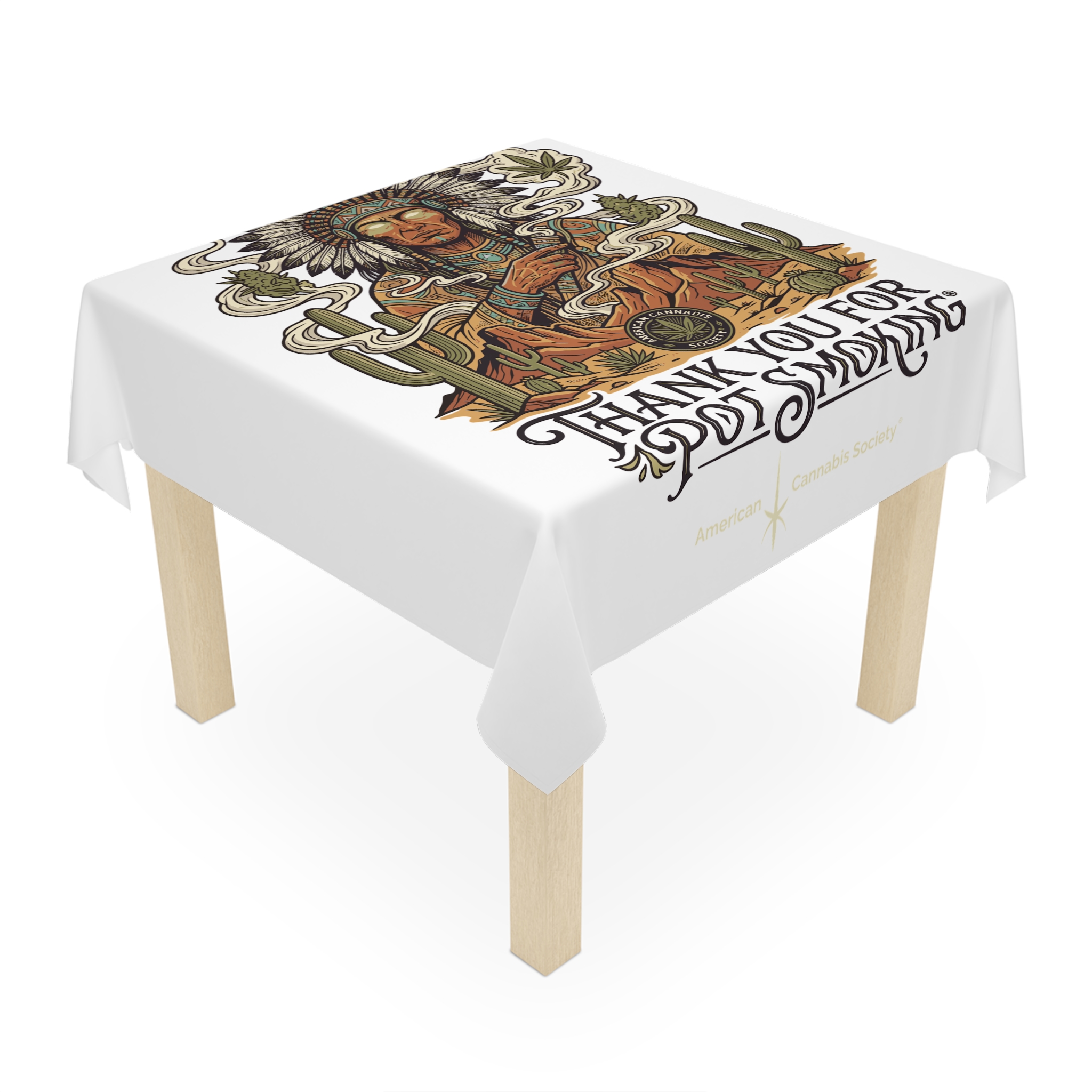 Desert Chief Tablecloth – White – view 2