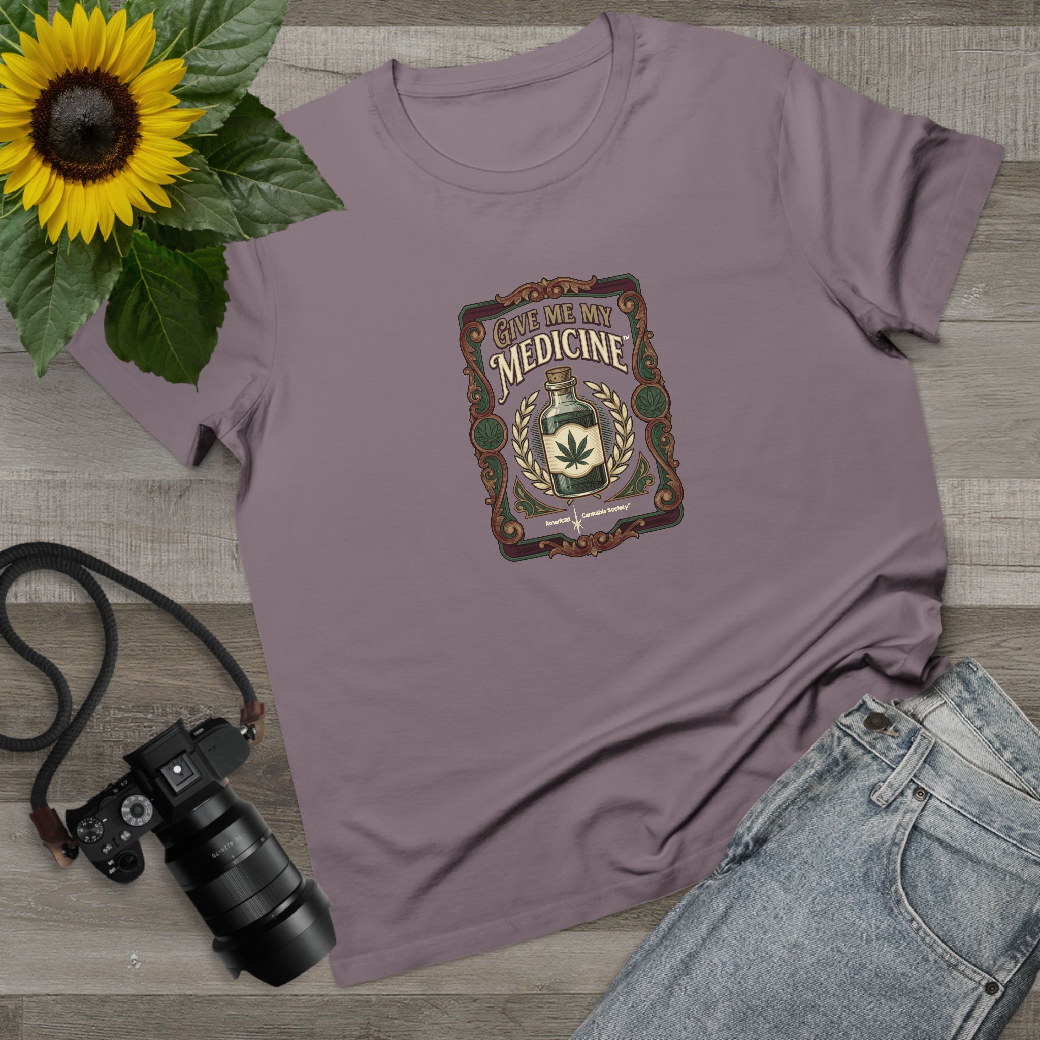 Give Me My Medicine™ Women's Maple Tee – Mauve, view 3