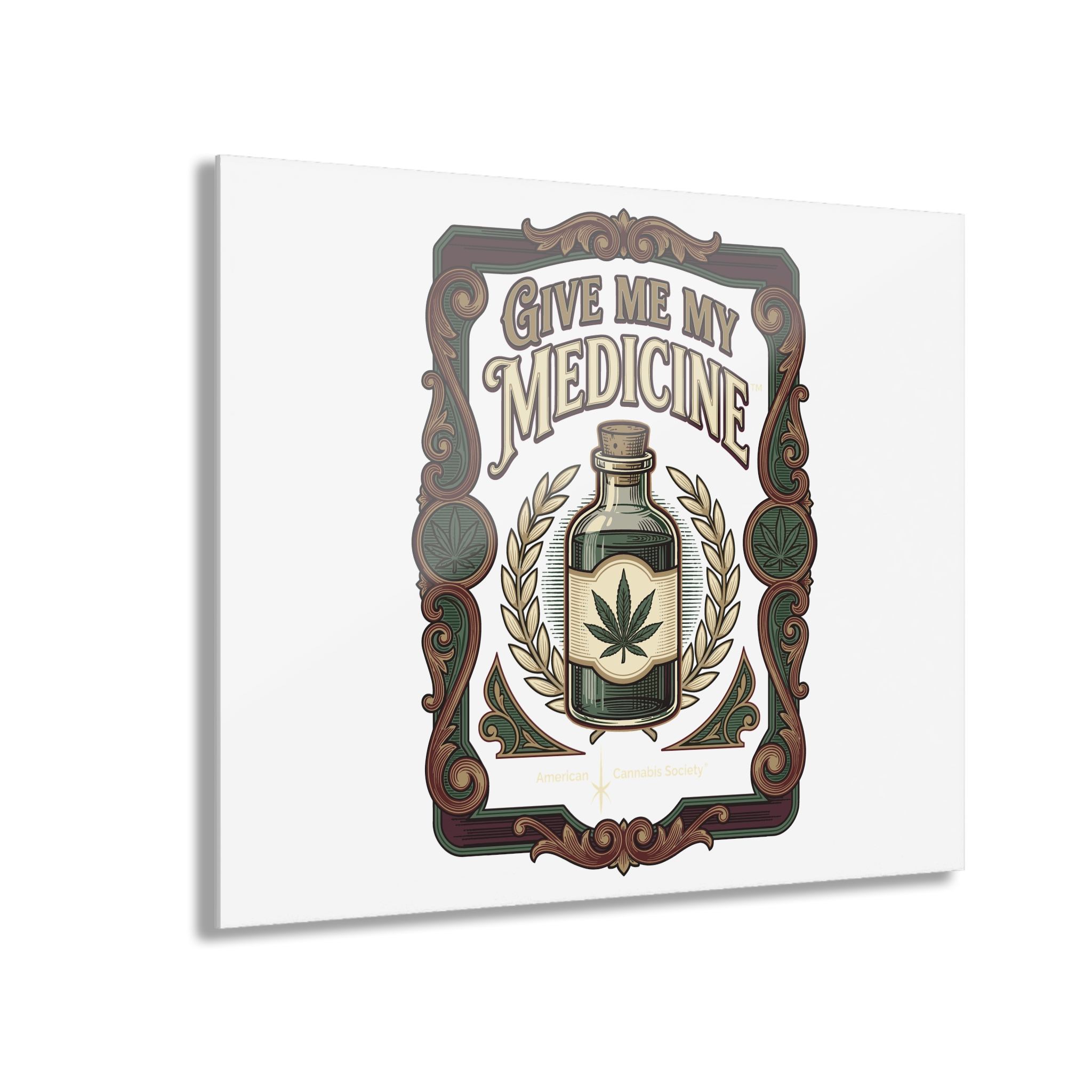 Give Me My Medicine™ Acrylic Print with French Cleat – 20″ x 16″ (Horizontal)