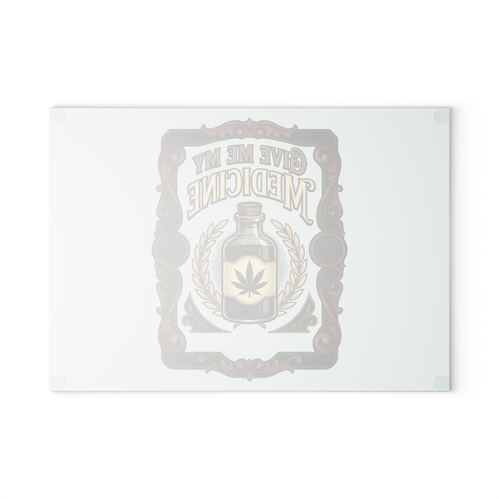 Give Me My Medicine™ Glass Cutting Board – 8" x 11" – view 2