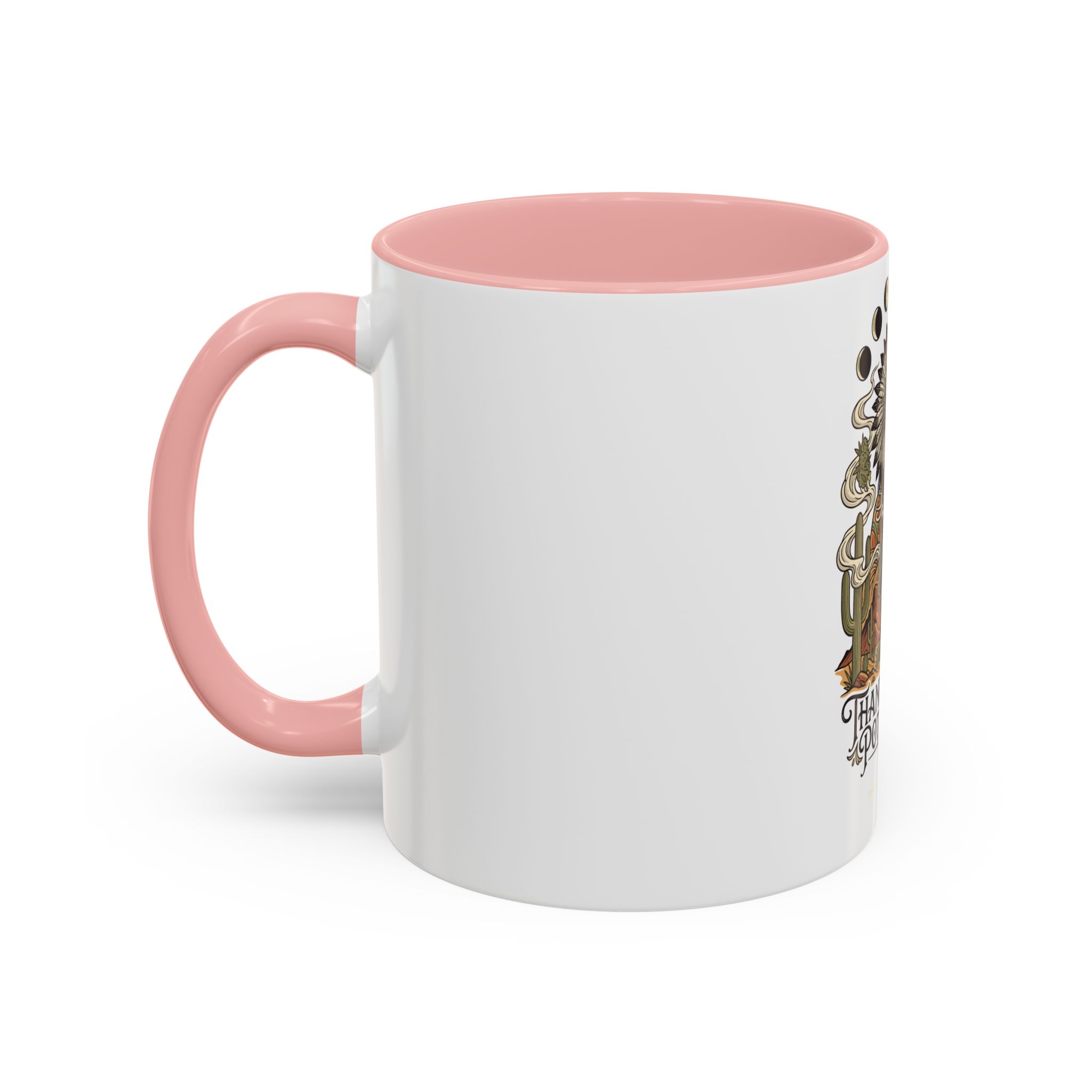 Thank You For Pot Smoking® Colored Interior Coffee Mug – Pink – view 3