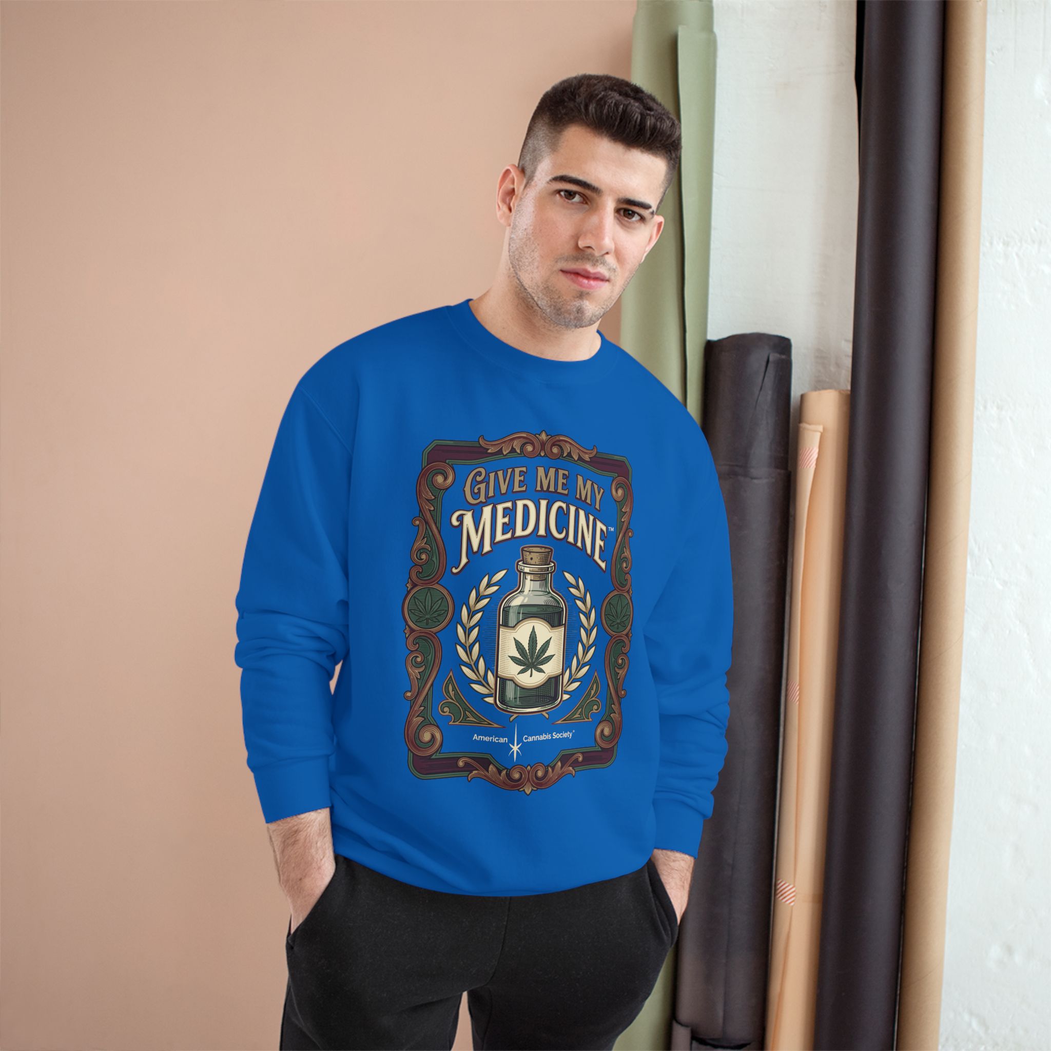 Give Me My Medicine™ Heavyweight Crewneck Sweatshirt – Royal Blue, view 3