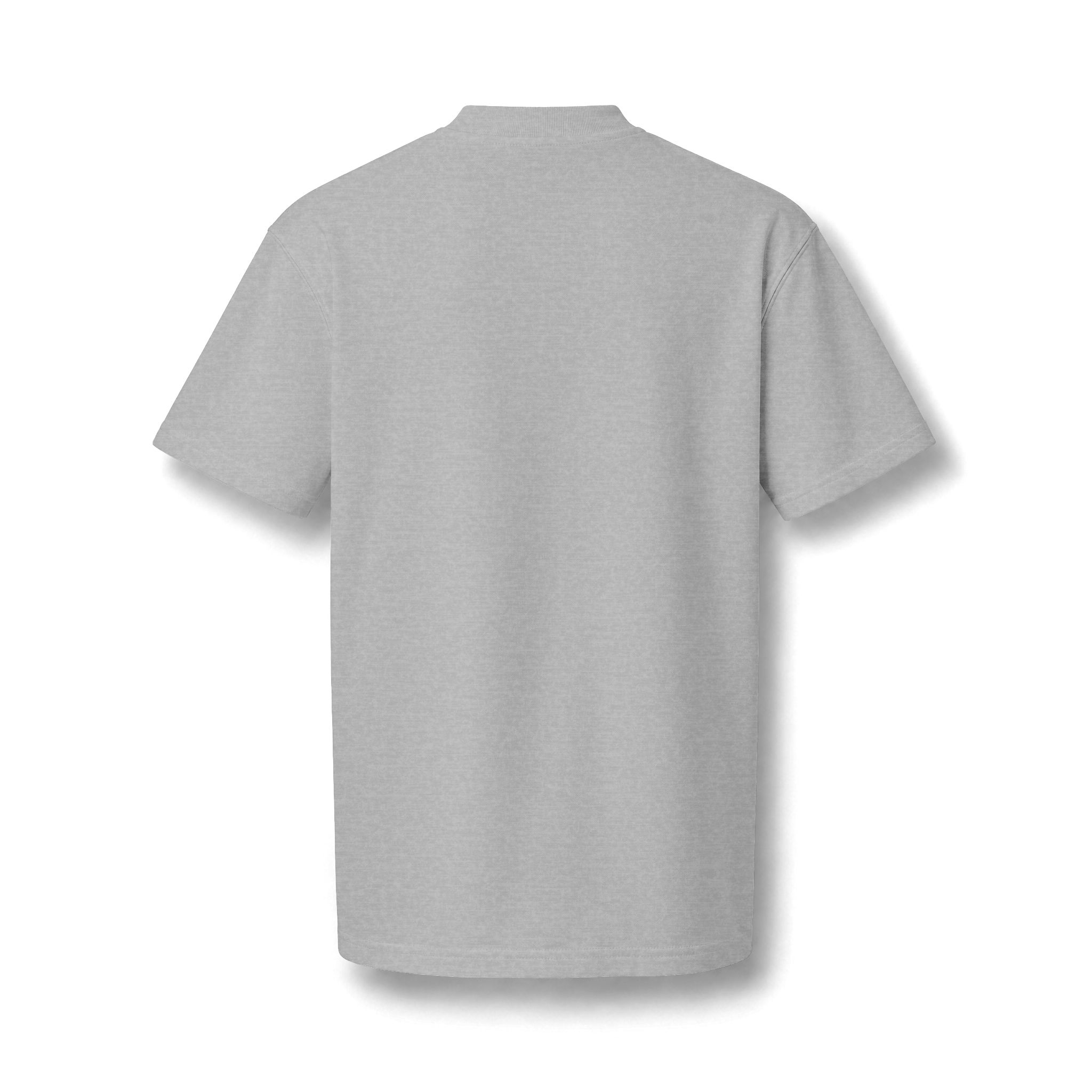 Thank You For Pot Smoking® Unisex Pique Mockneck Tee – Heather Grey – view 2