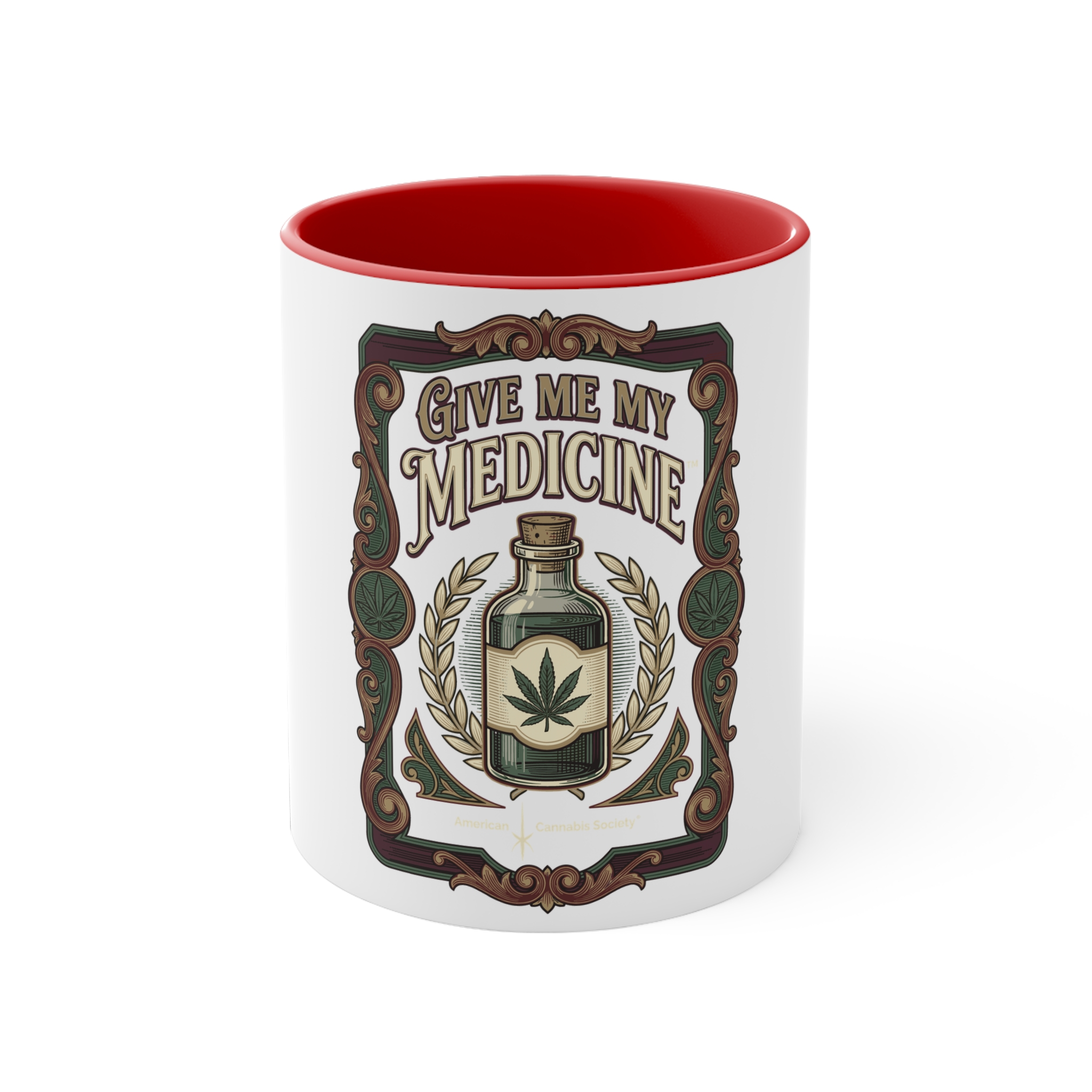 Give Me My Medicine™ 11oz Accent Mug – Red