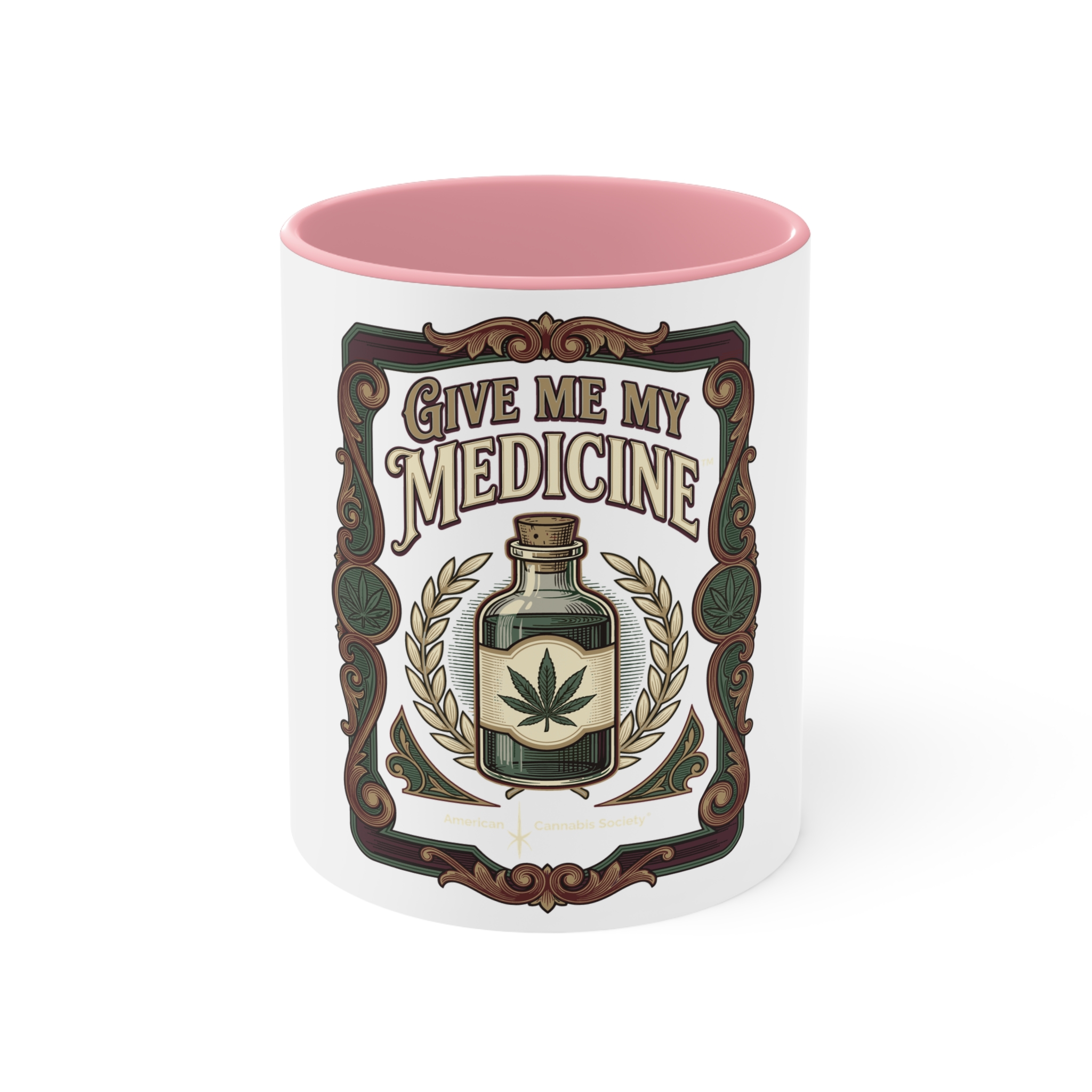 Give Me My Medicine™ Accent Mug, Red, Black or Pink – Pink
