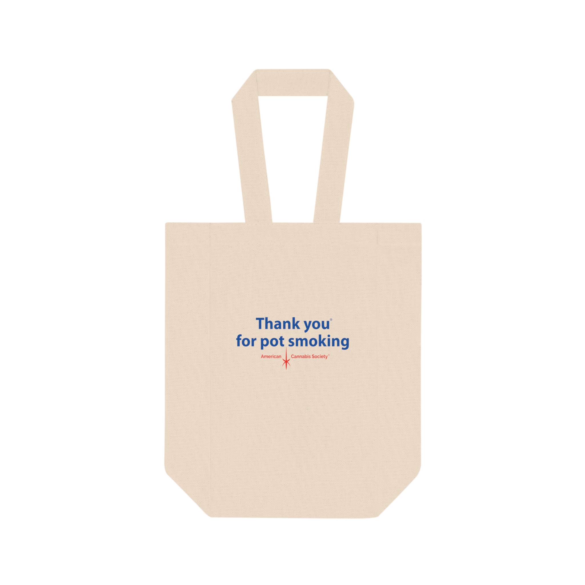 Thank You For Pot Smoking® Double Wine Tote – Natural