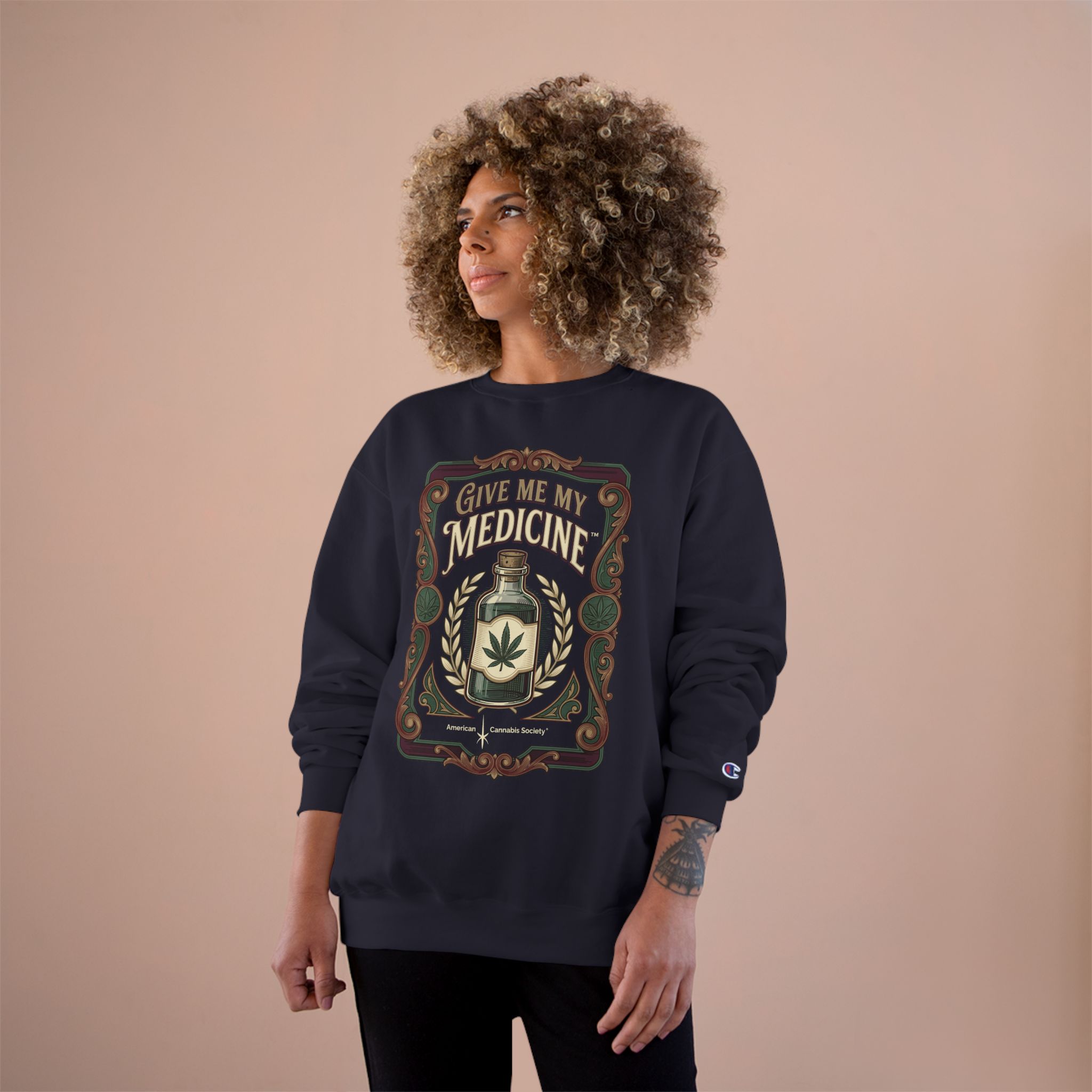 Give Me My Medicine™ Heavyweight Crewneck Sweatshirt – Navy, view 4