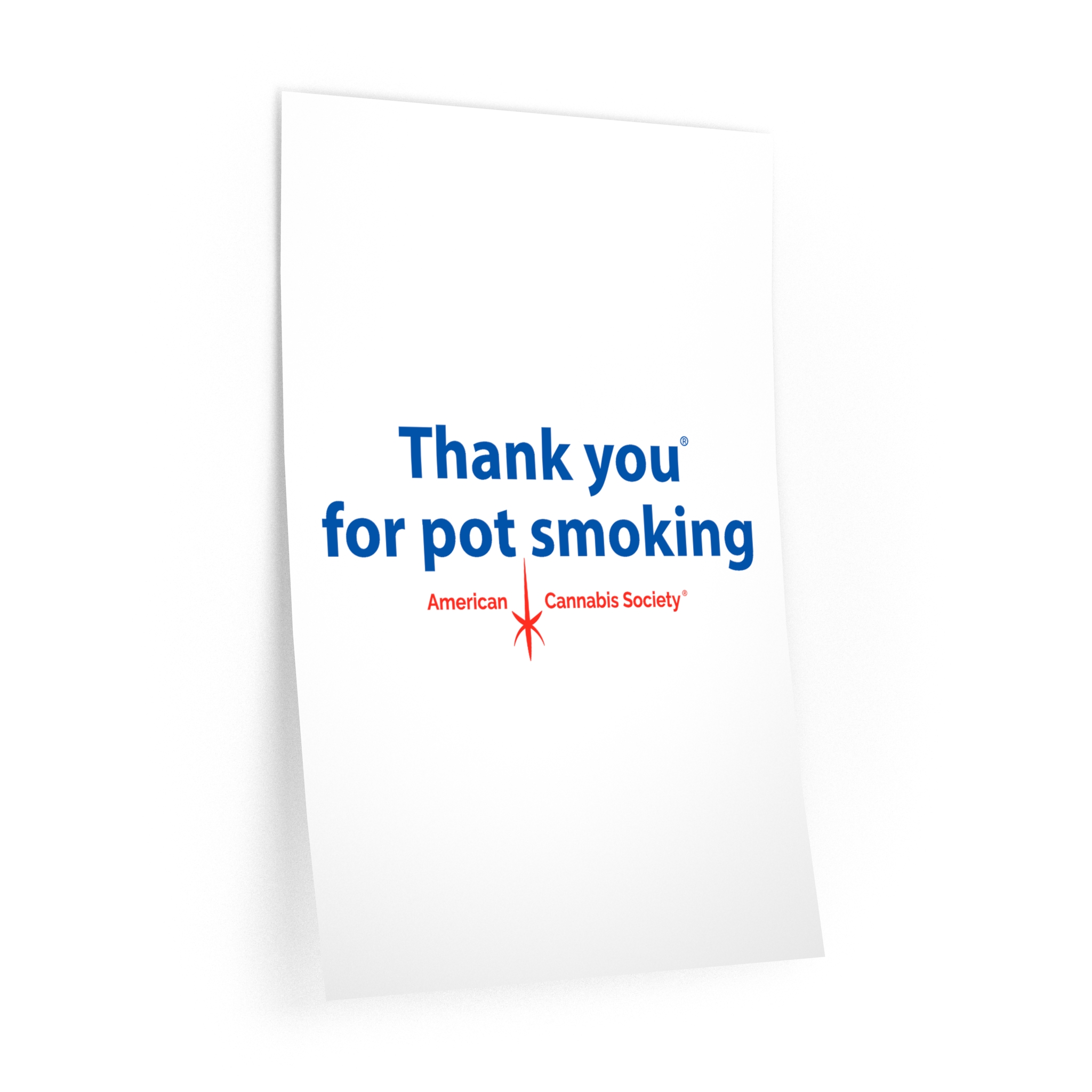 Thank You For Pot Smoking® Wall Decal — American Cannabis Society® Reusable Wall Sign - Image 6