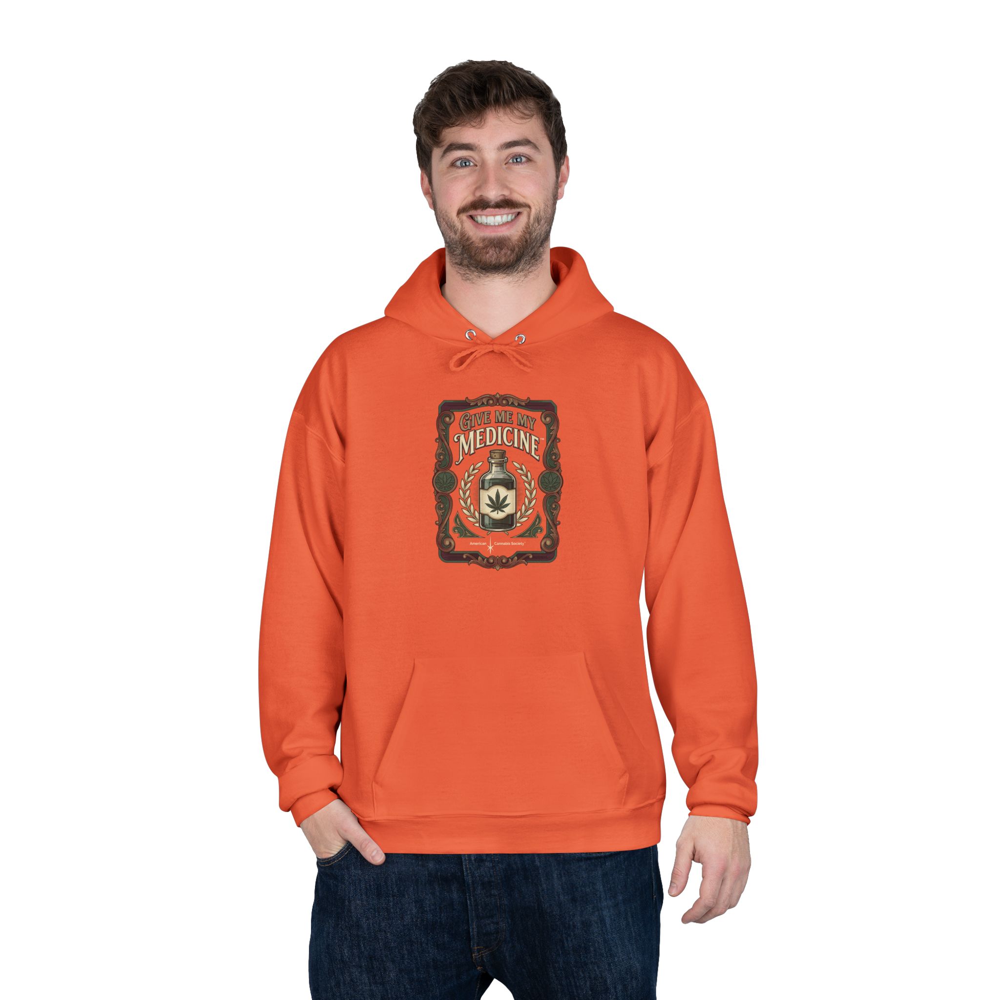 Give Me My Medicine™ Unisex Pullover Hoodie – Texas Orange – view 4
