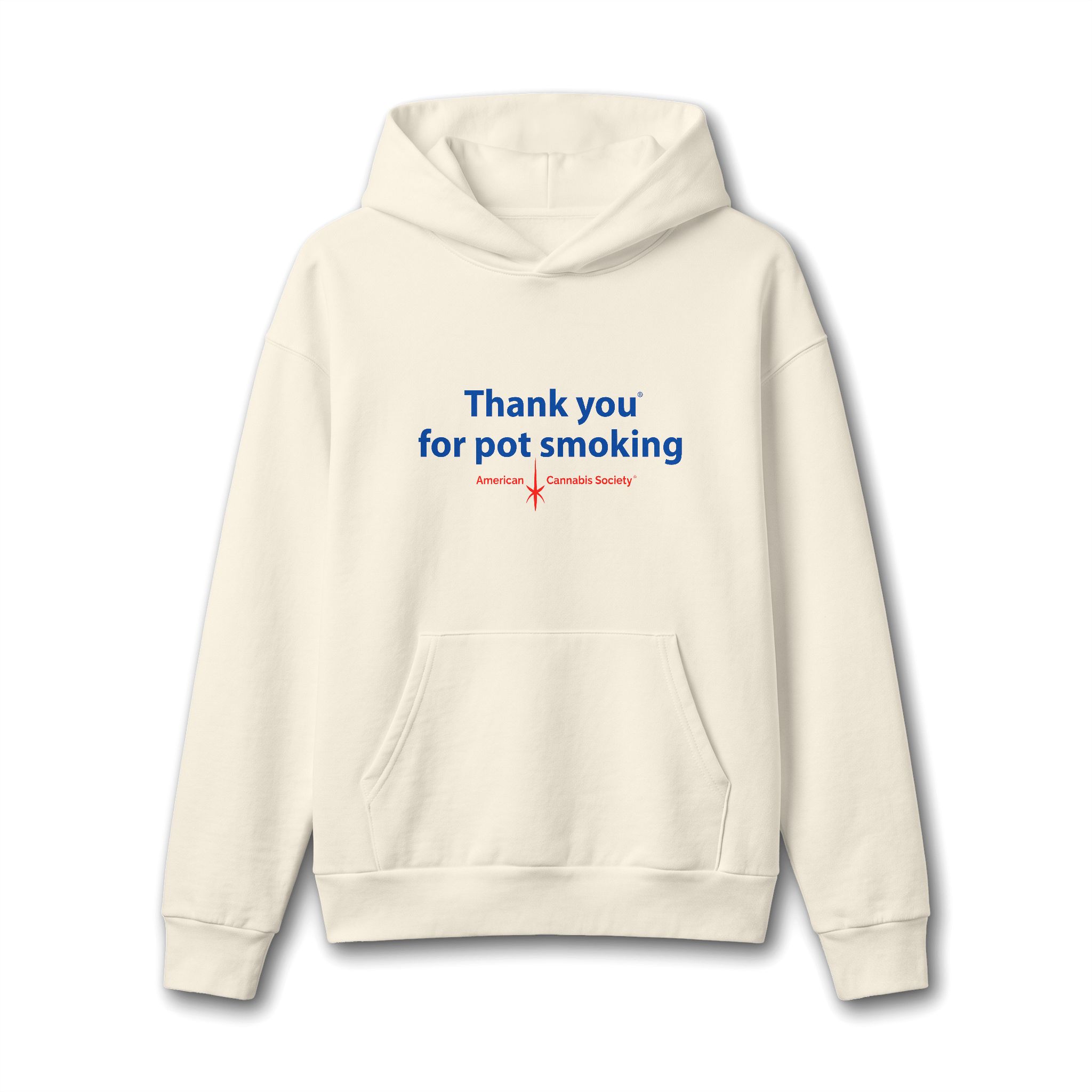 Thank You For Pot Smoking® Unisex Oversized Midweight Hoodie – Ivory