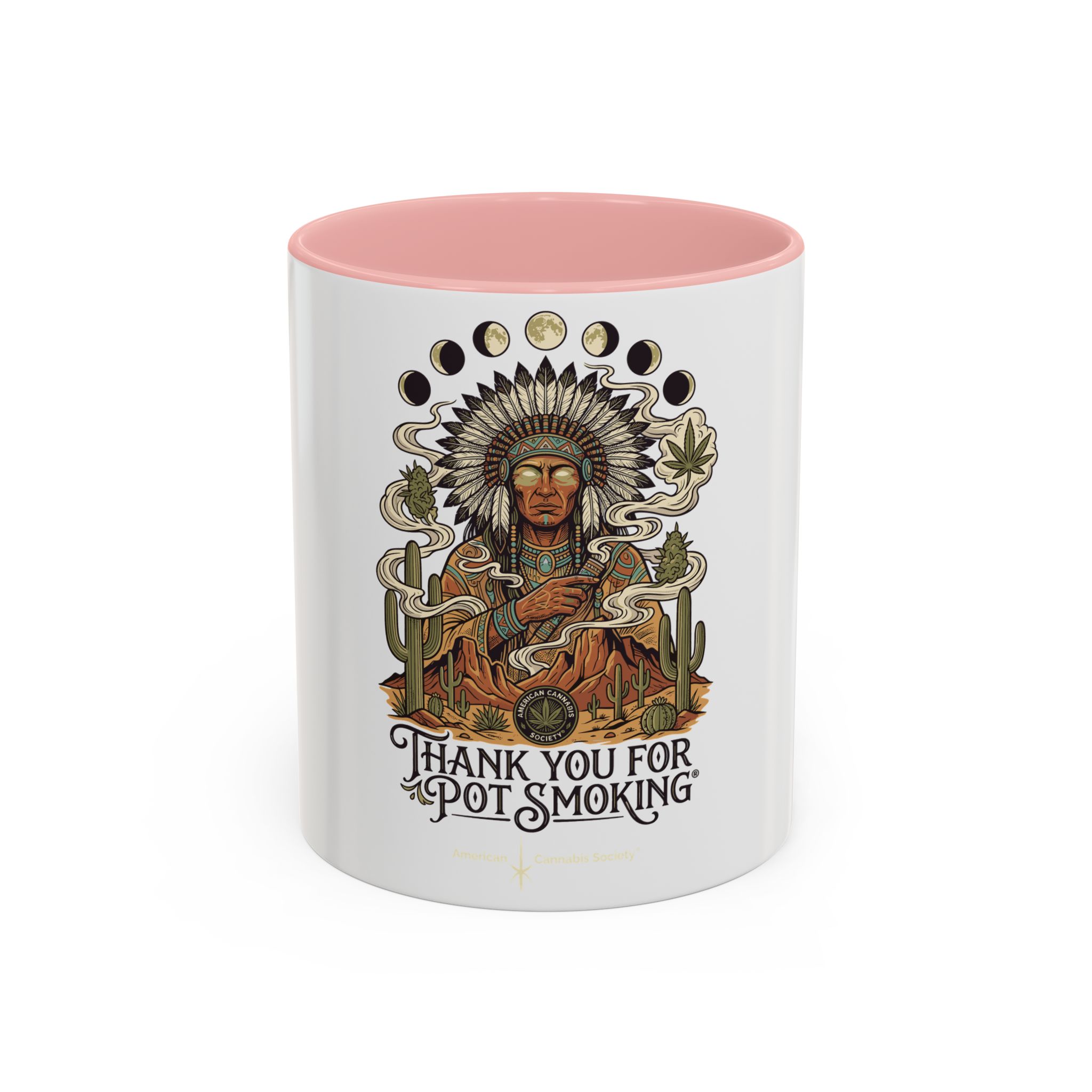 Thank You For Pot Smoking® Colored Interior Coffee Mug – Pink