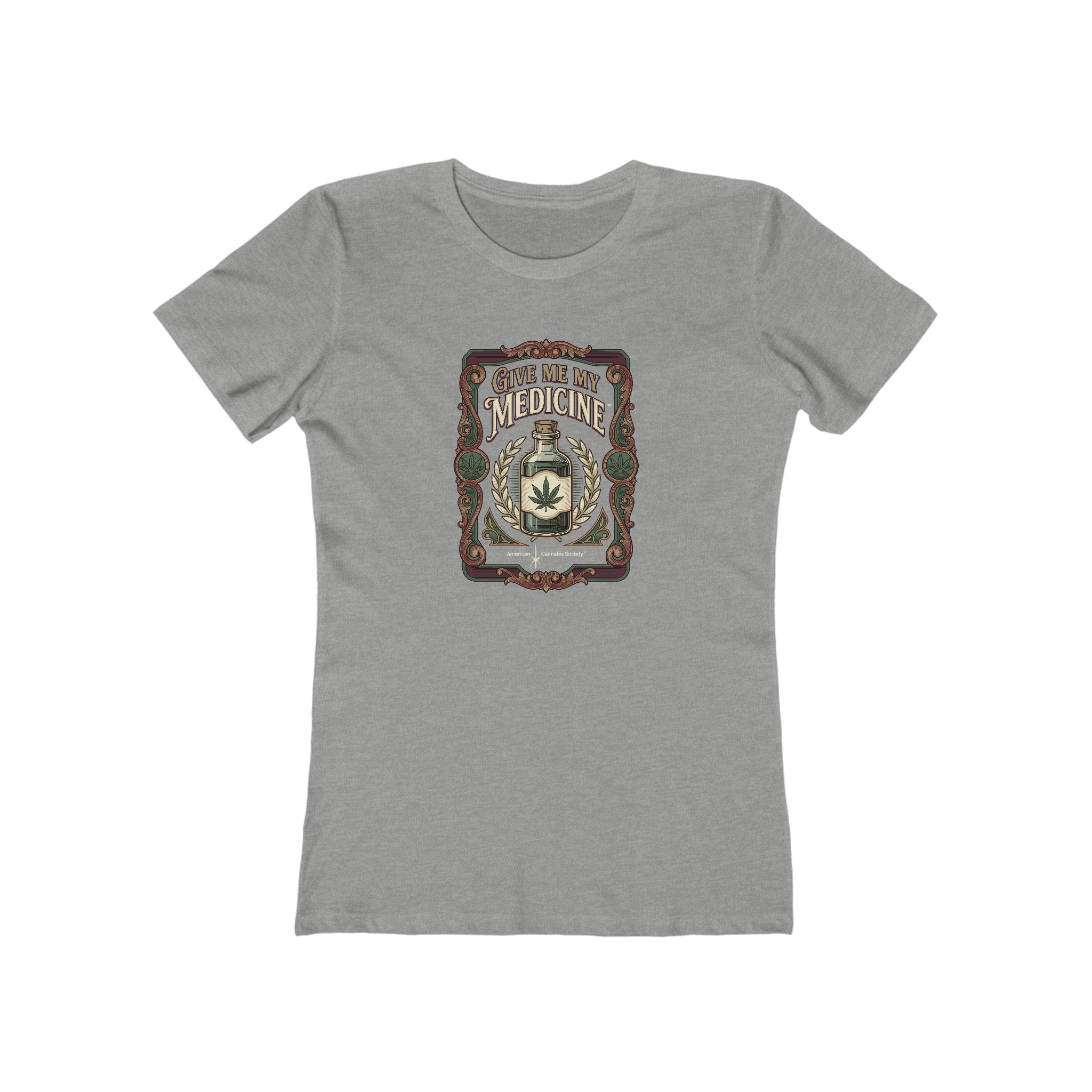 Give Me My Medicine™ Women's Boyfriend Tee – Heather Grey