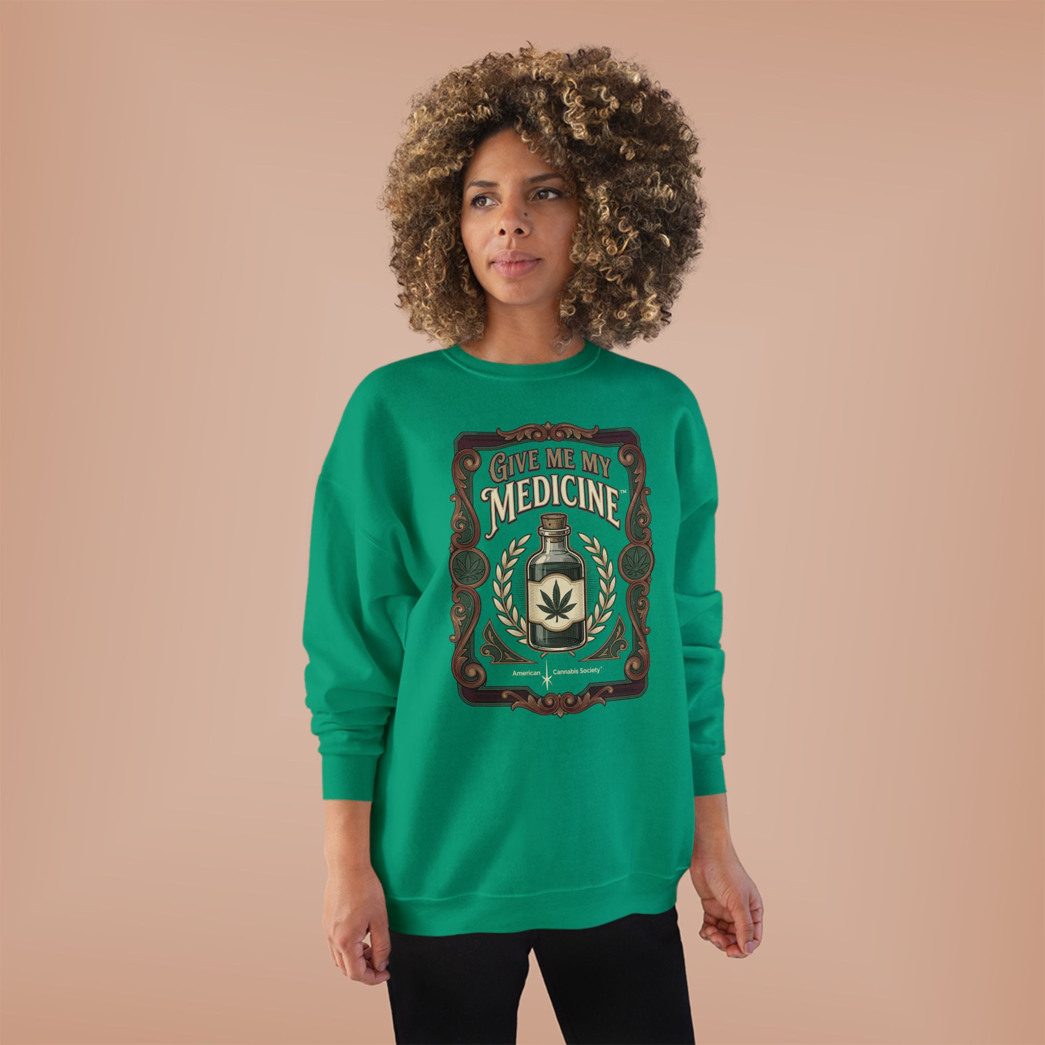 Give Me My Medicine™ Crewneck Sweatshirt – Kelly Green, view 3