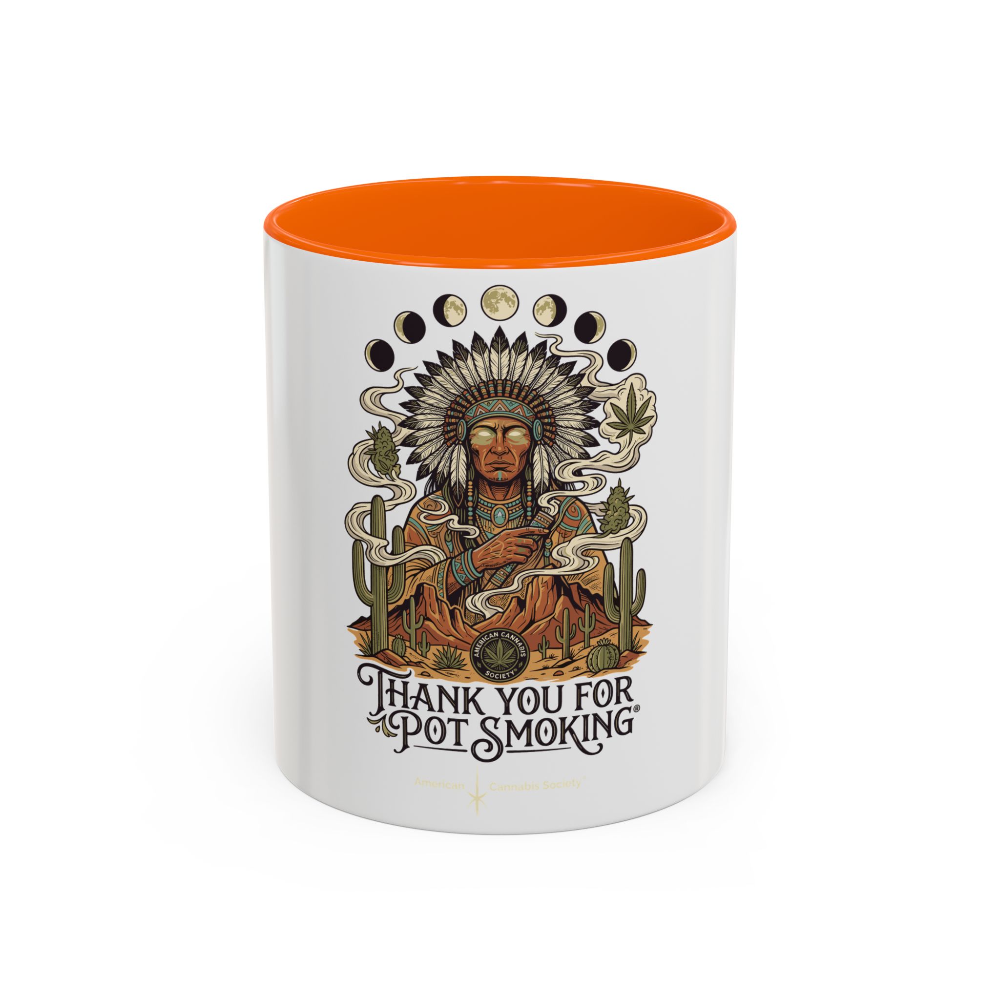 Thank You For Pot Smoking® Colored Interior Coffee Mug – Orange