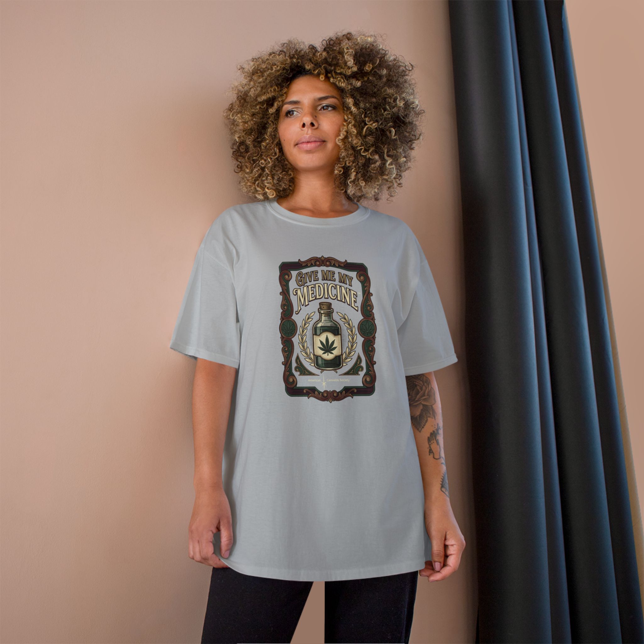 Give Me My Medicine™ Classic Cotton Tee – Light Steel, view 4