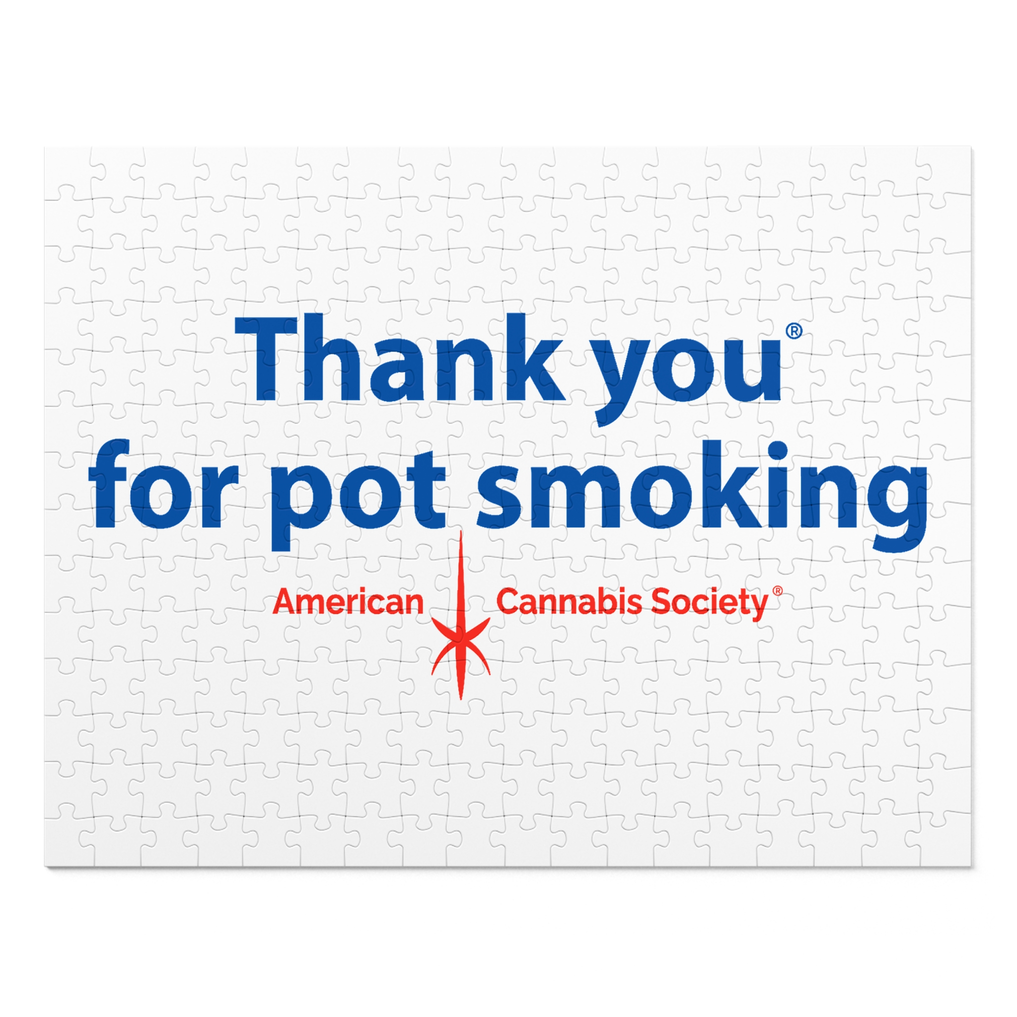 Thank You For Pot Smoking® Jigsaw Puzzle with Tin — American Cannabis Society® 30 to 2000 Pieces