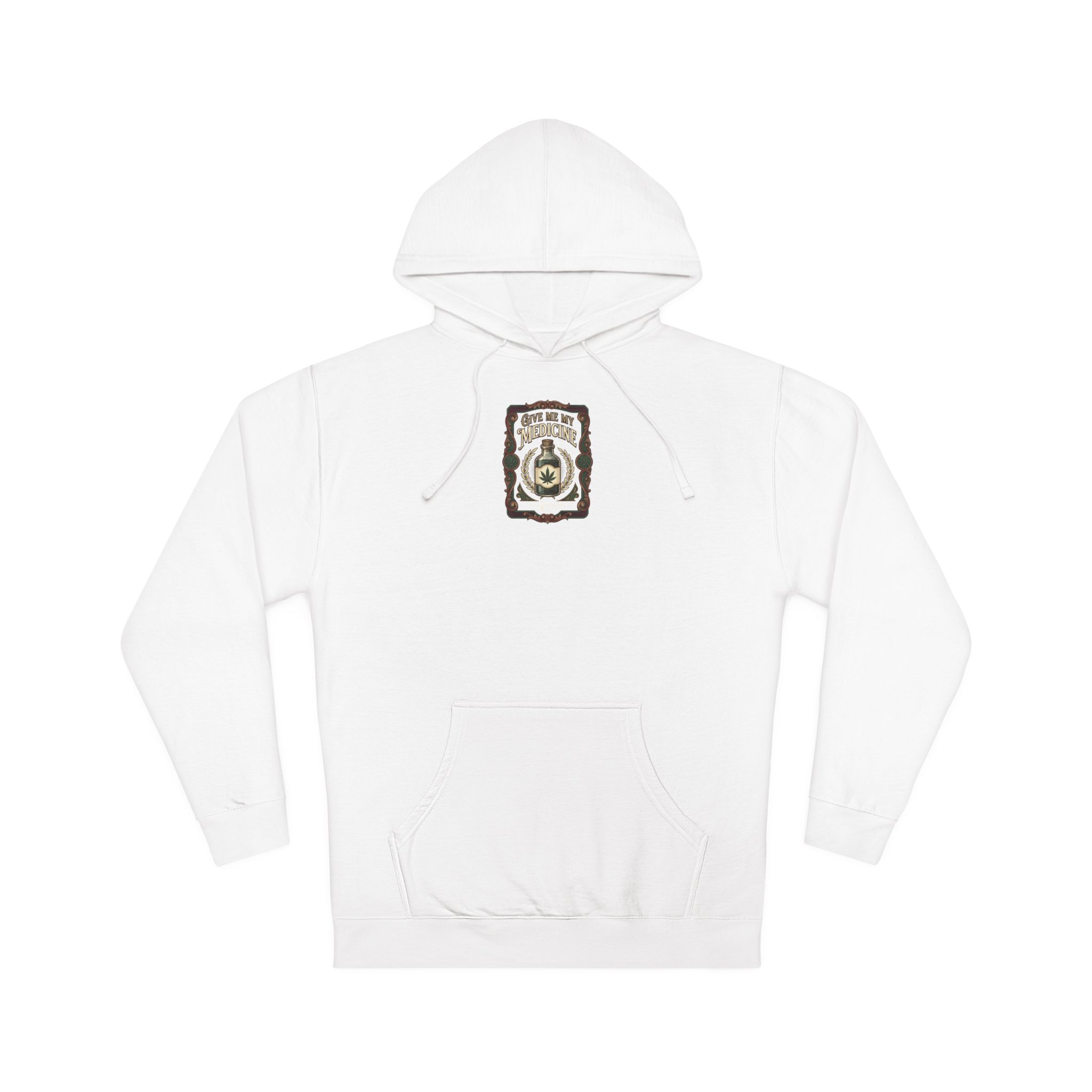 Give Me My Medicine™ Unisex Midweight Hoodie – White