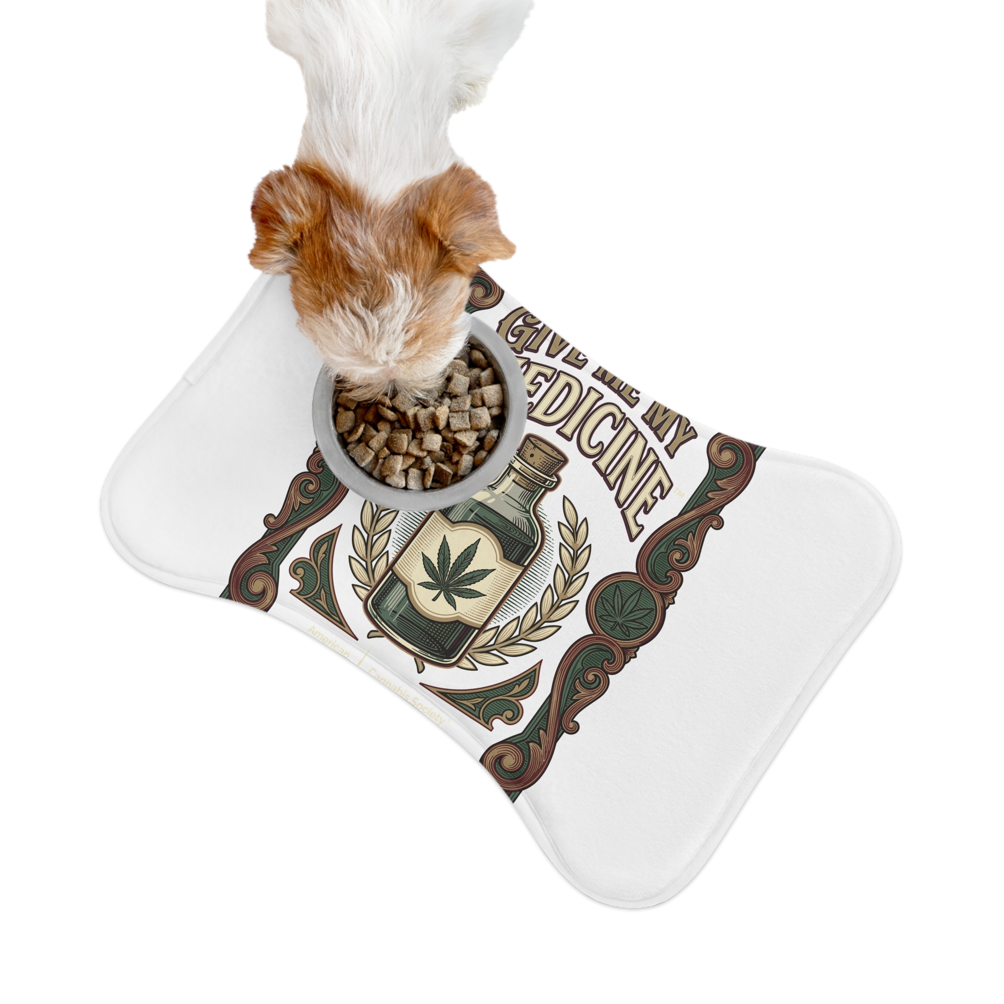 Give Me My Medicine™ Pet Feeding Mat – White – view 2