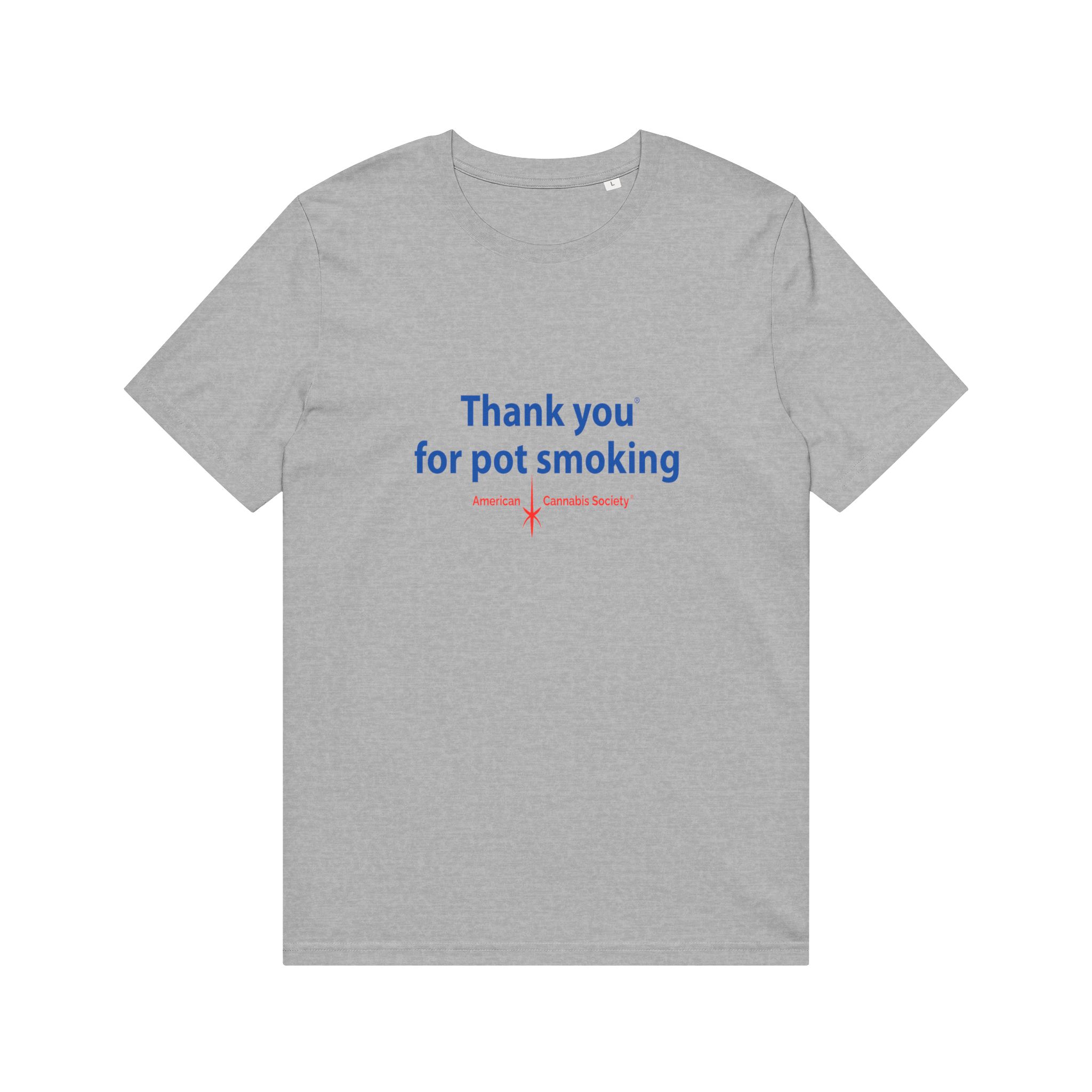 Thank You For Pot Smoking® Mid-Light Crew Tee – Heather Grey