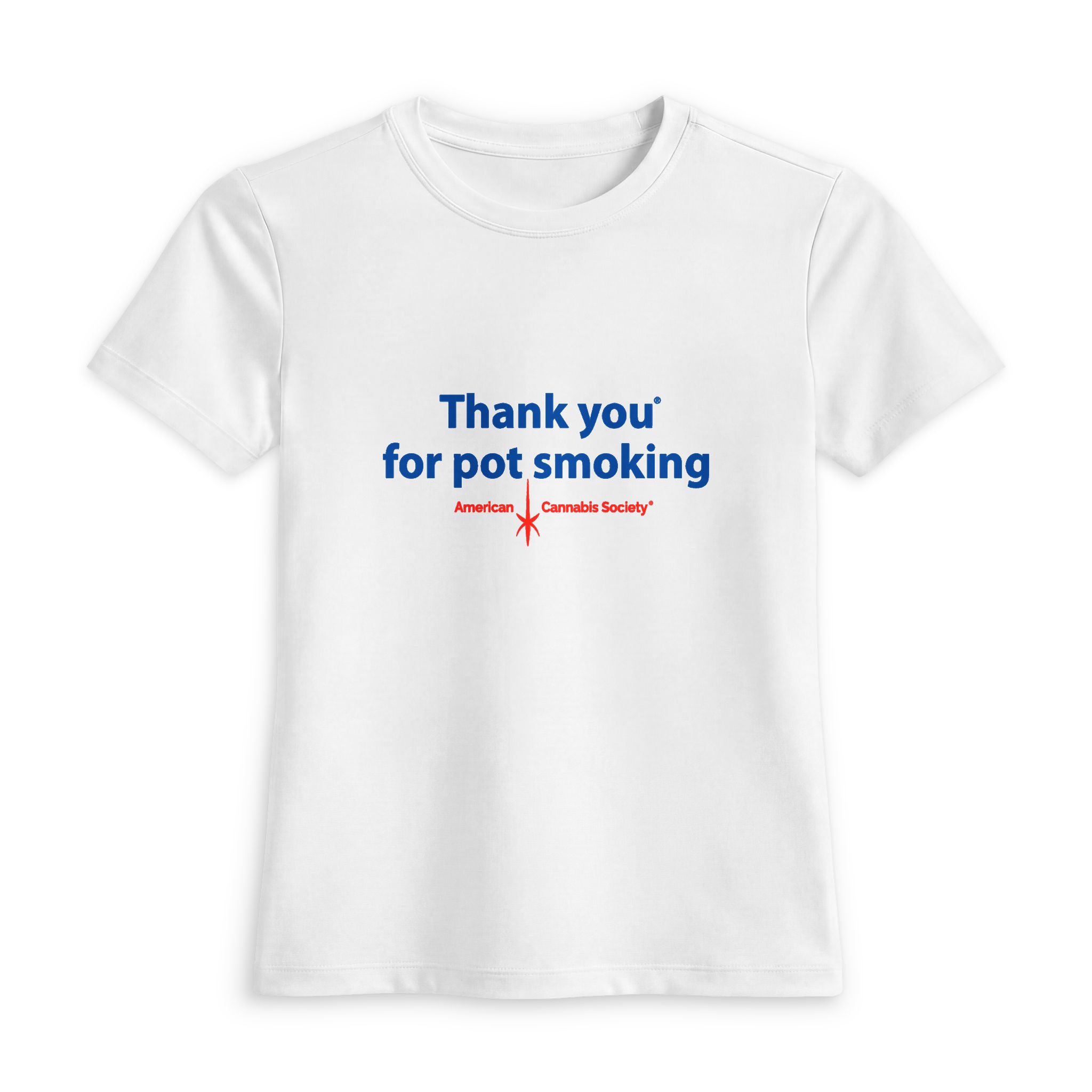 Thank You For Pot Smoking® Women's Luxe Fitted Tee – White