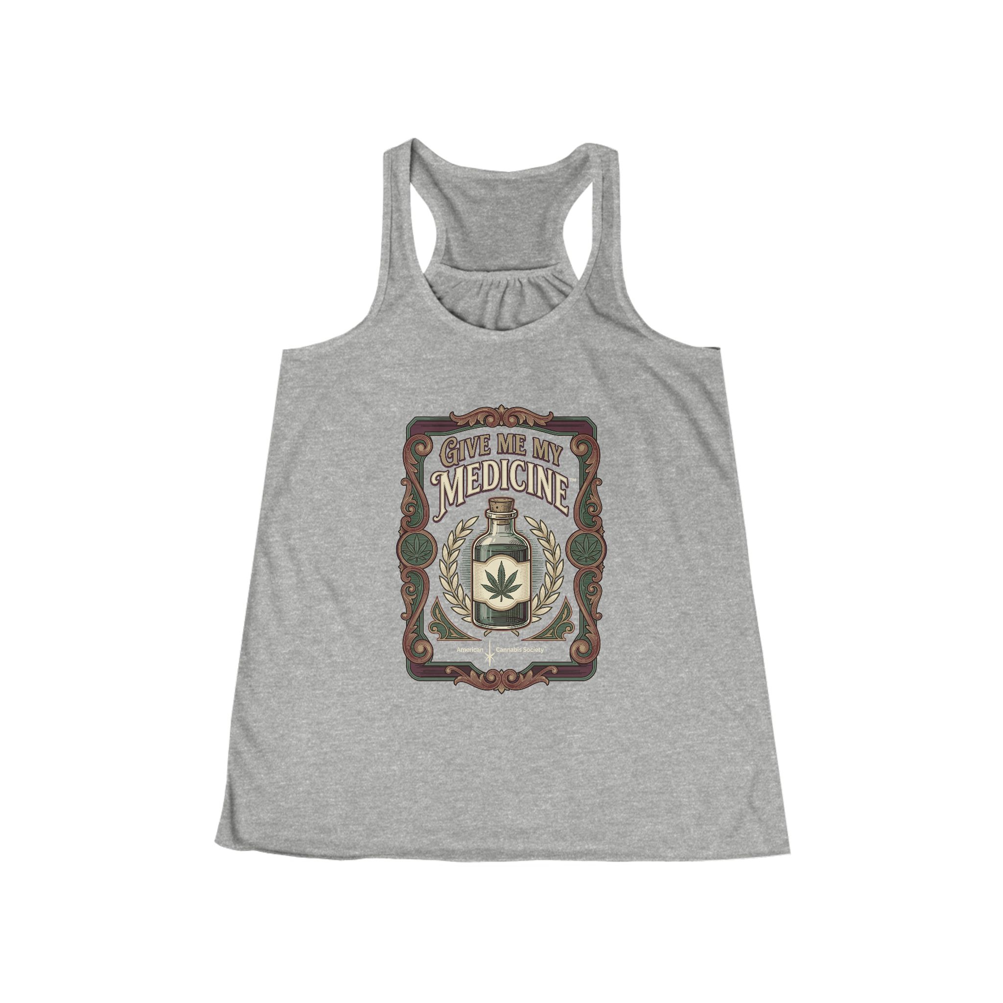 Give Me My Medicine™ Women's Flowy Racerback Tank – Athletic Heather