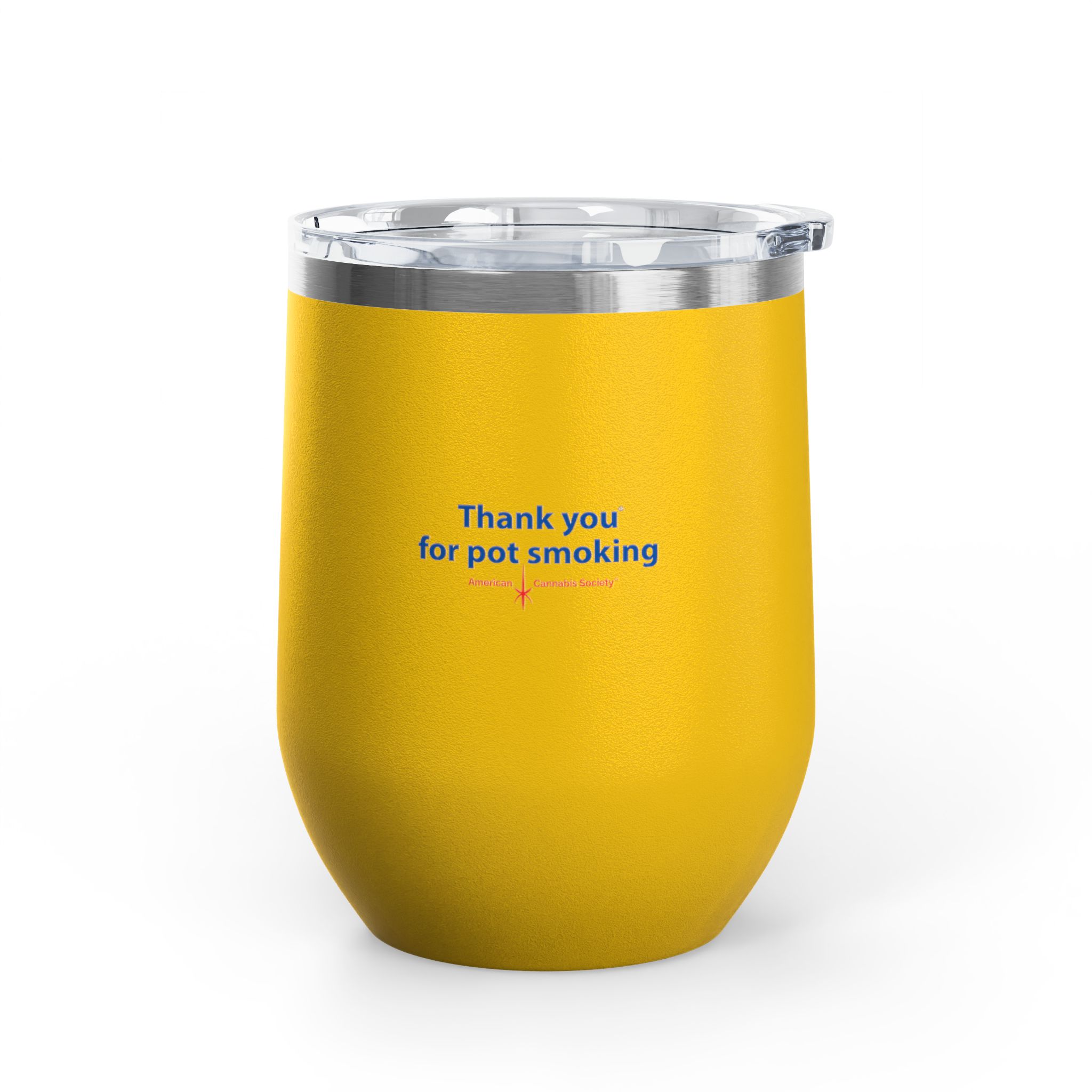 Thank You For Pot Smoking® Insulated Wine Tumbler – Yellow