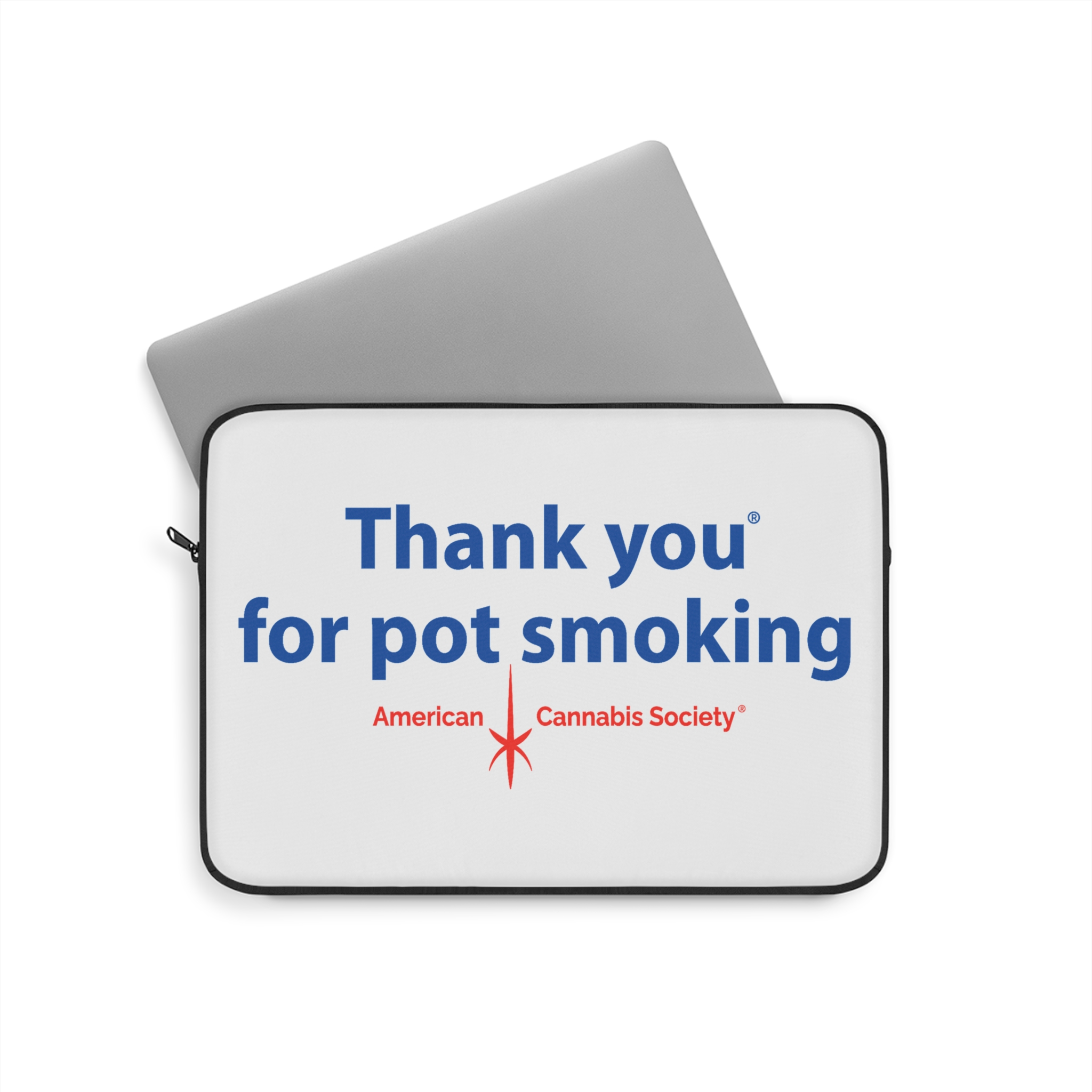 Thank You For Pot Smoking® Laptop Sleeve — American Cannabis Society® 12", 13" & 15" Case - Image 5