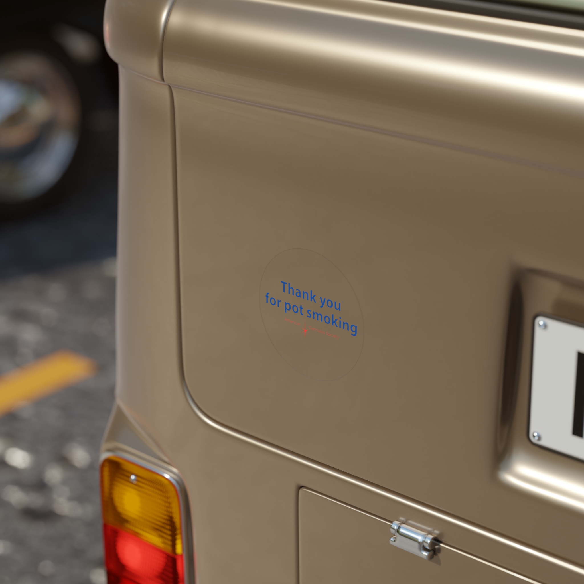 Thank You For Pot Smoking® Clear Round Sticker – view 3