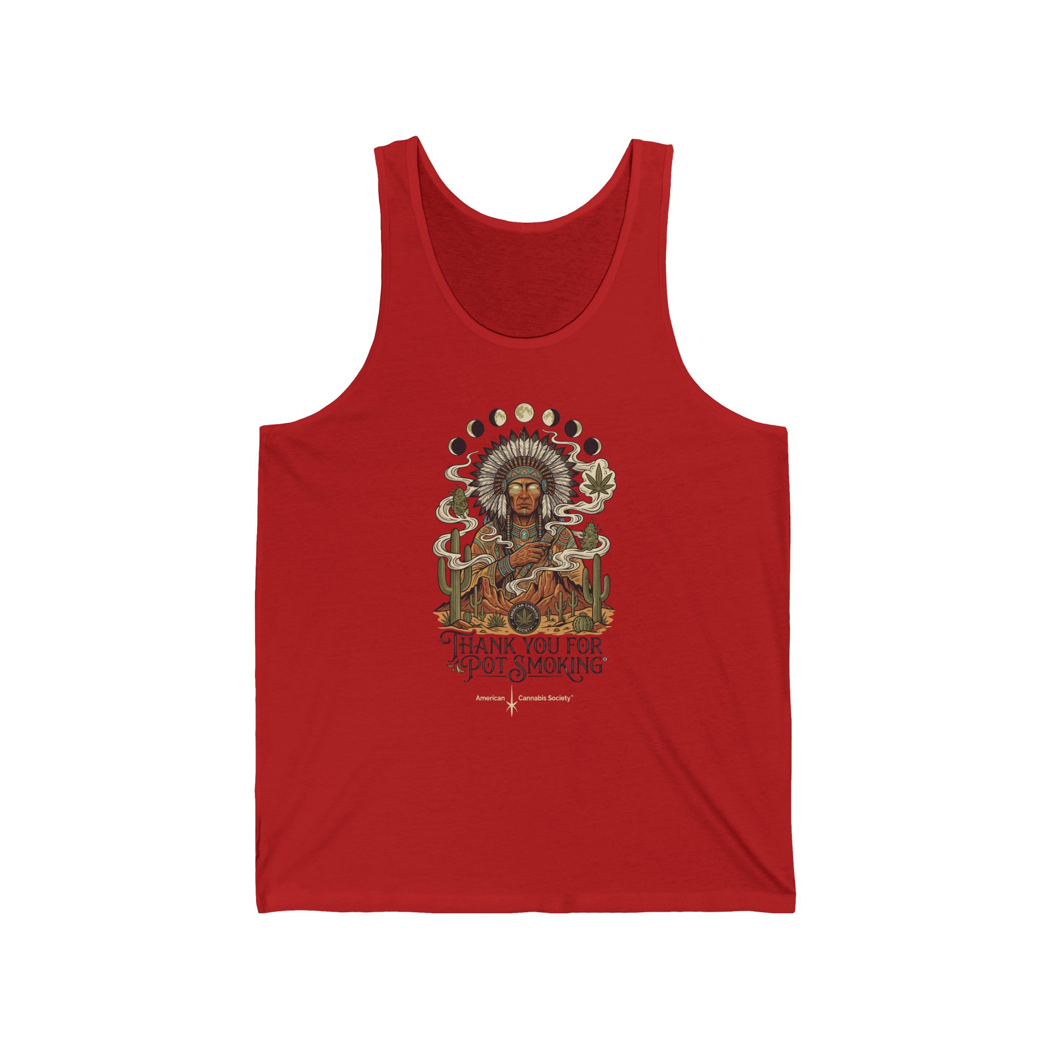 Thank You For Pot Smoking® Desert Chief Unisex Jersey Tank – Red