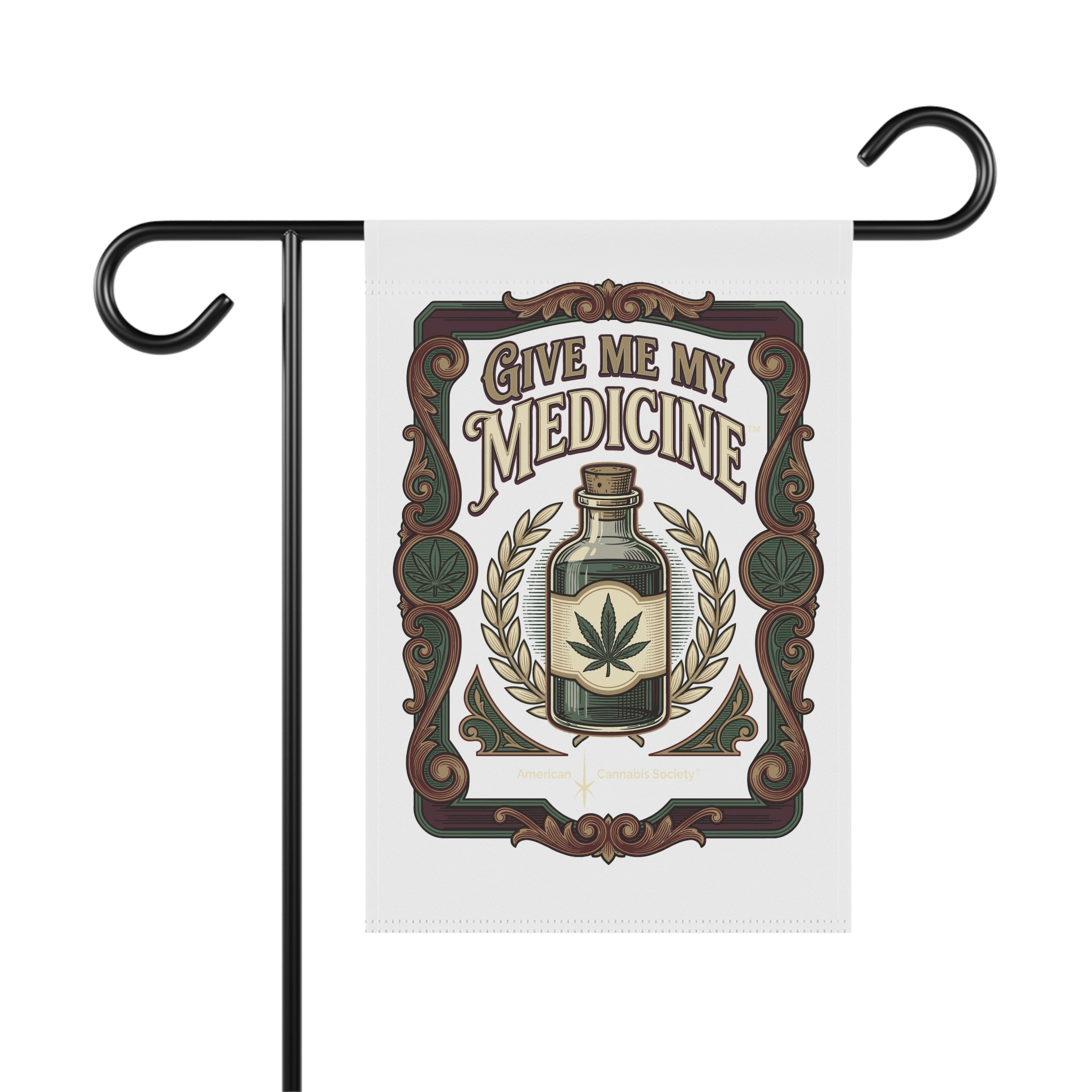 Give Me My Medicine™ Garden & House Banner – 12'' × 18''