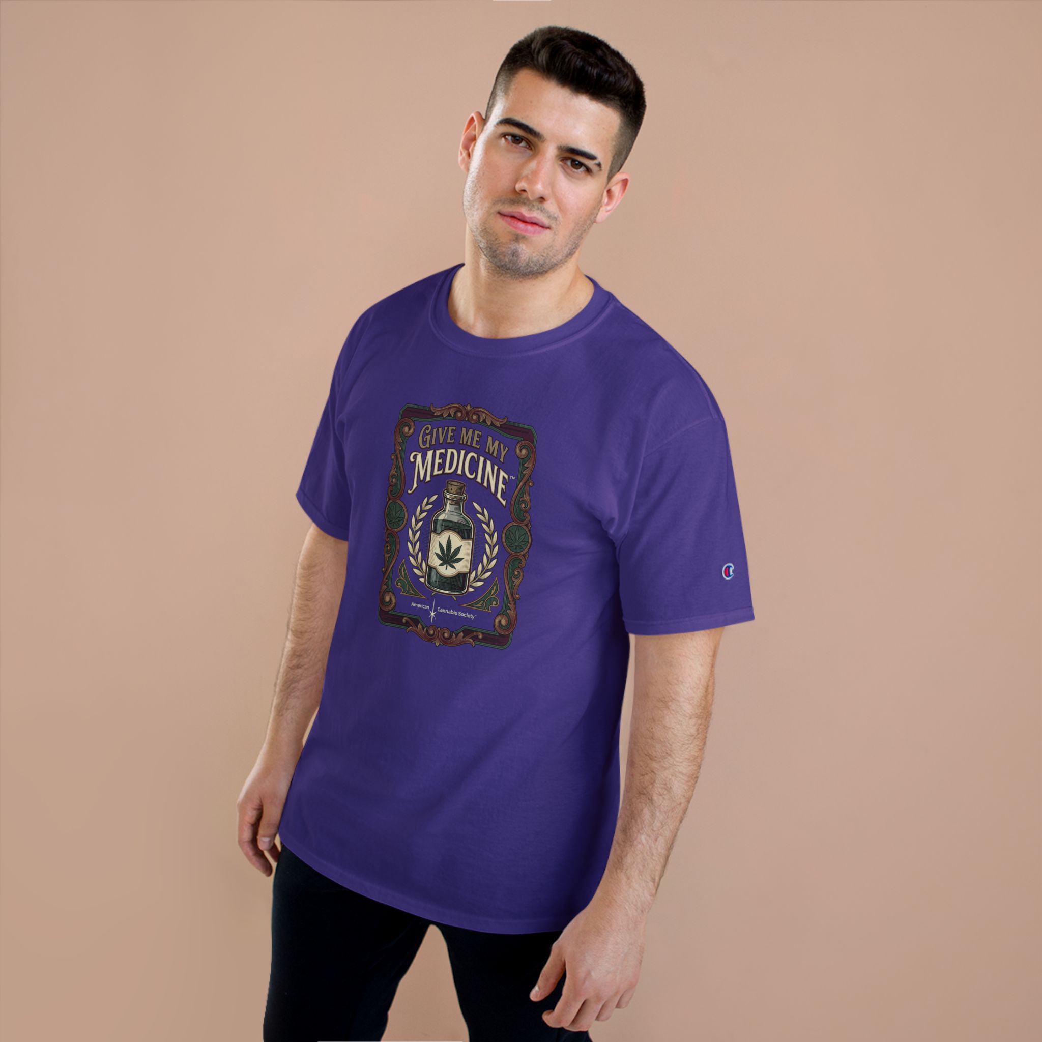 Give Me My Medicine™ Classic Cotton Tee – Purple, view 3