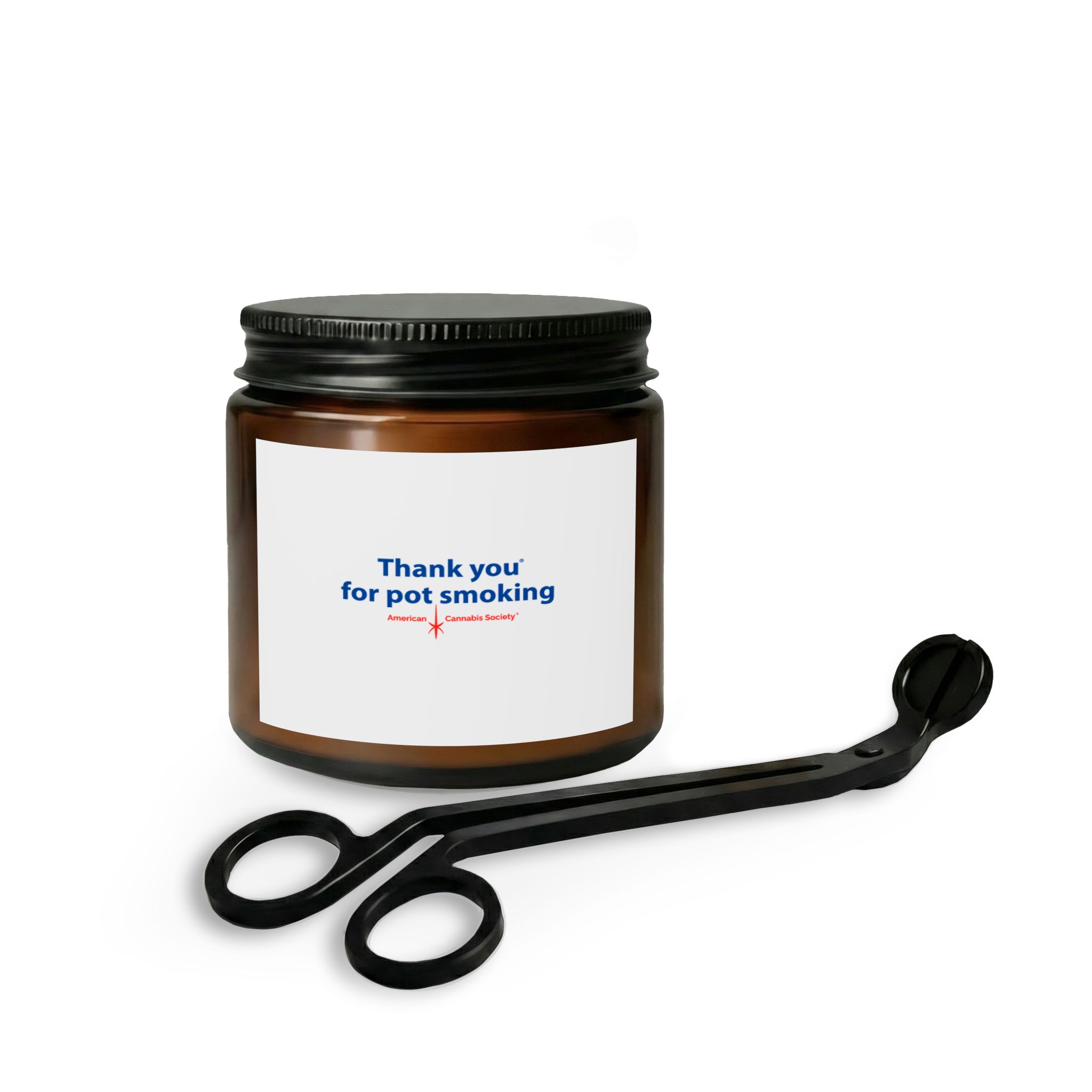 Thank You For Pot Smoking® Candle Gift Set with Wick Trimmer – 4oz / Amber – view 2