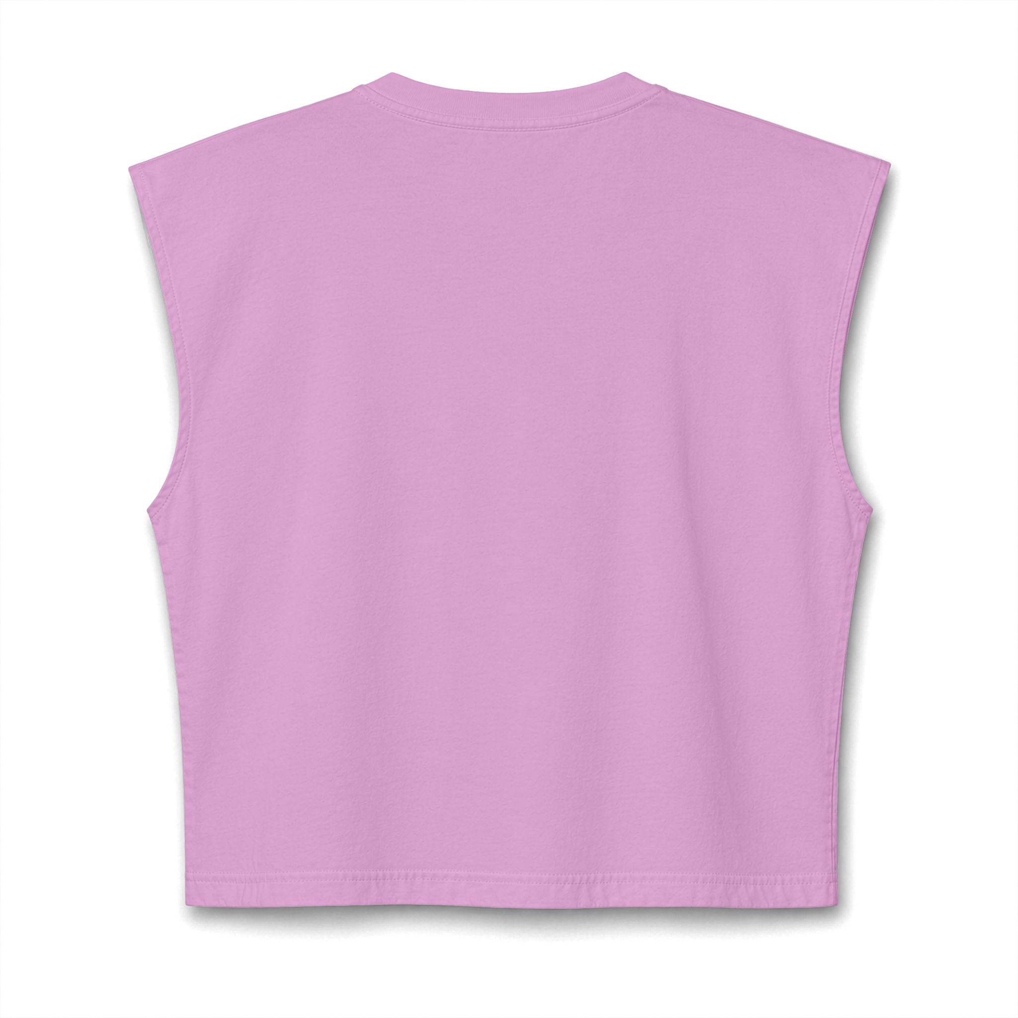 Thank You For Pot Smoking® Women's Garment-Dyed Muscle Tee – Faded Powder Pink – view 2