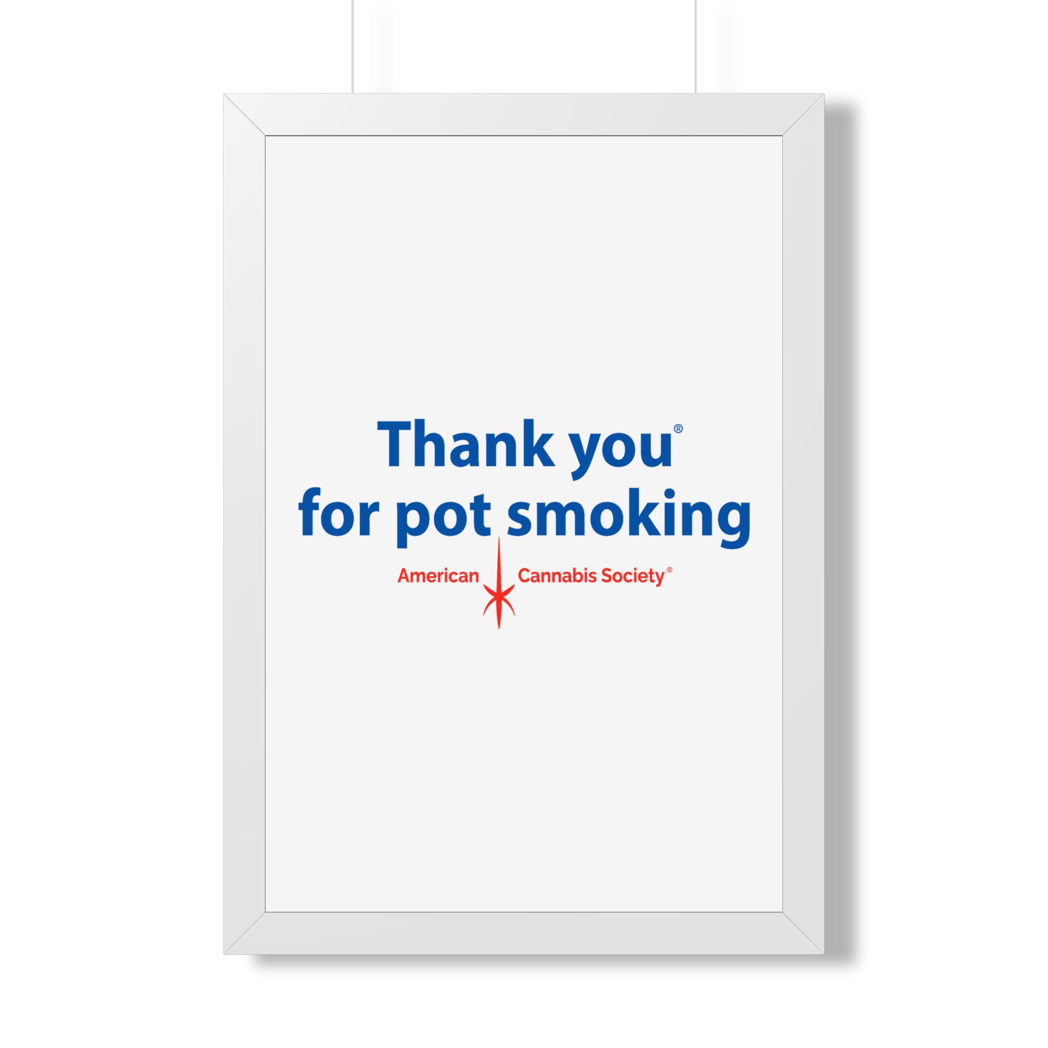 Thank You For Pot Smoking® Framed Poster — American Cannabis Society® Framed Wall Art - Image 2