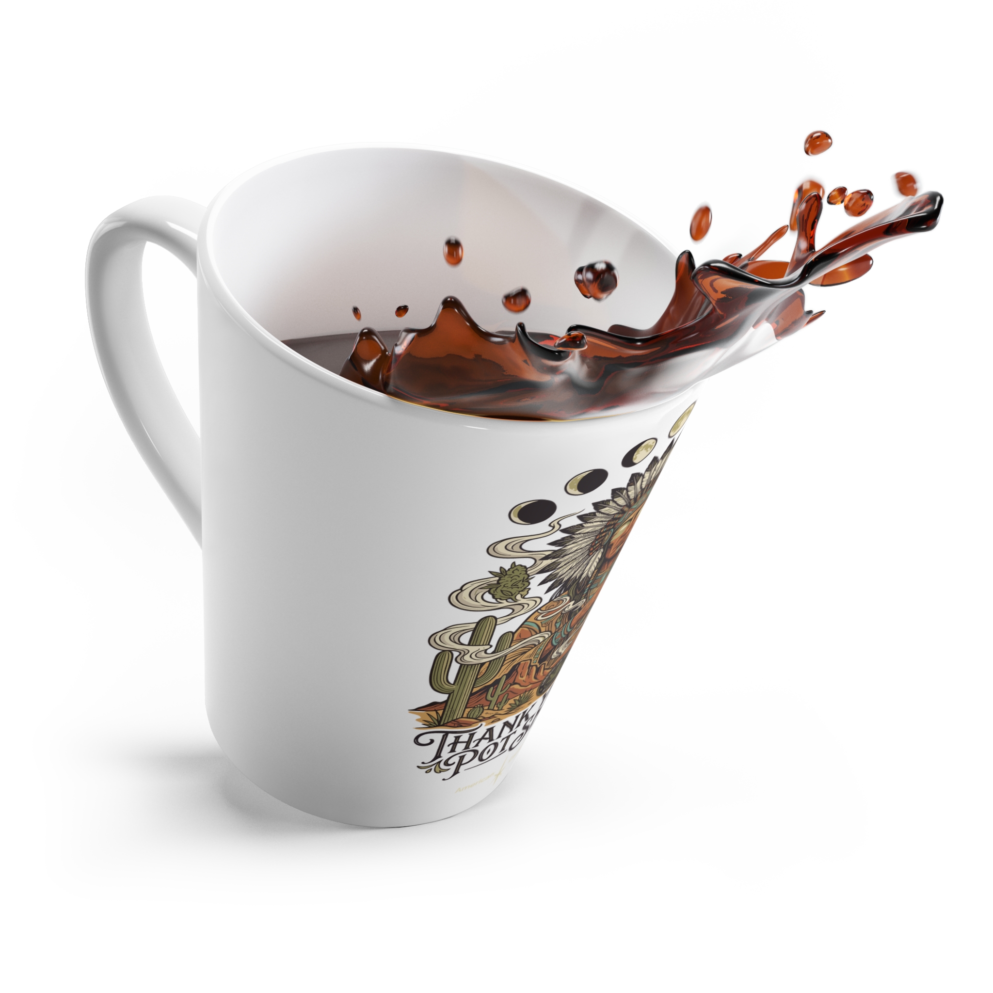 Thank You For Pot Smoking® Desert Chief Latte Mug, 12oz – 12oz – view 4