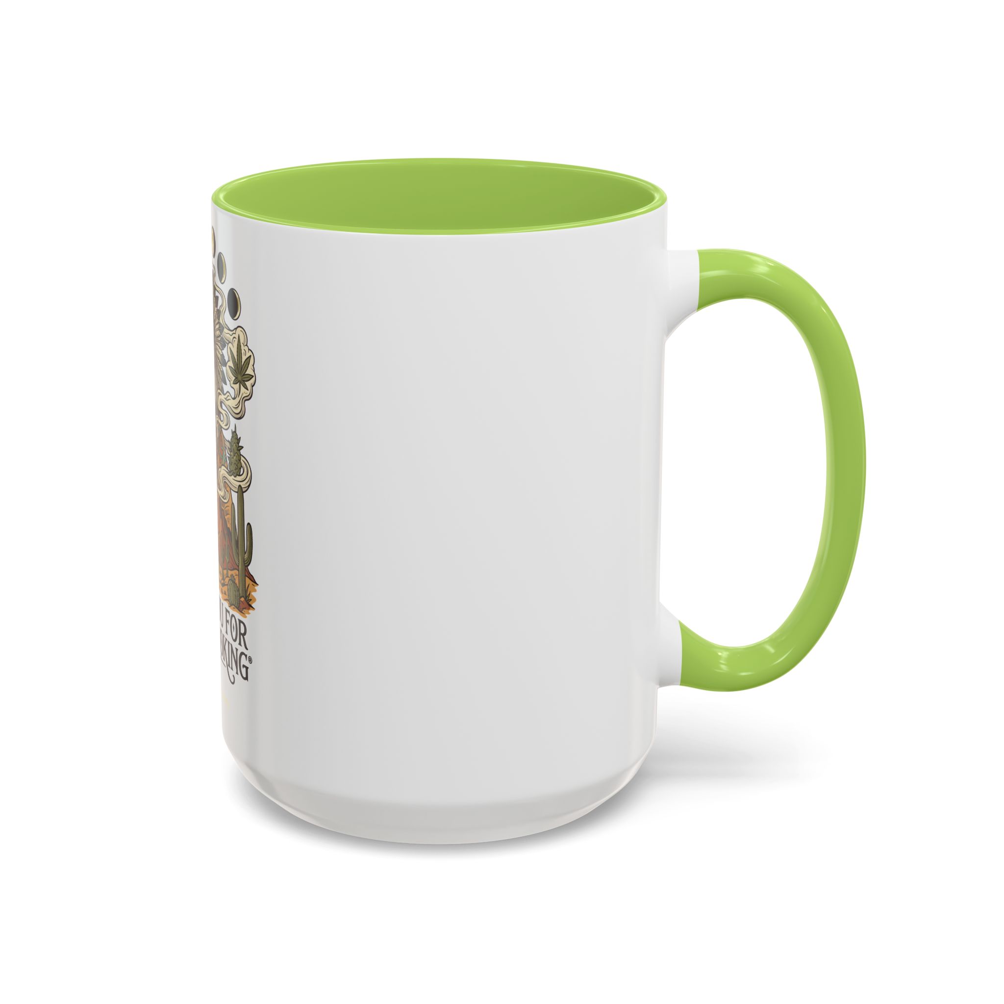 Thank You For Pot Smoking® Colored Interior Coffee Mug – Light Green – view 8