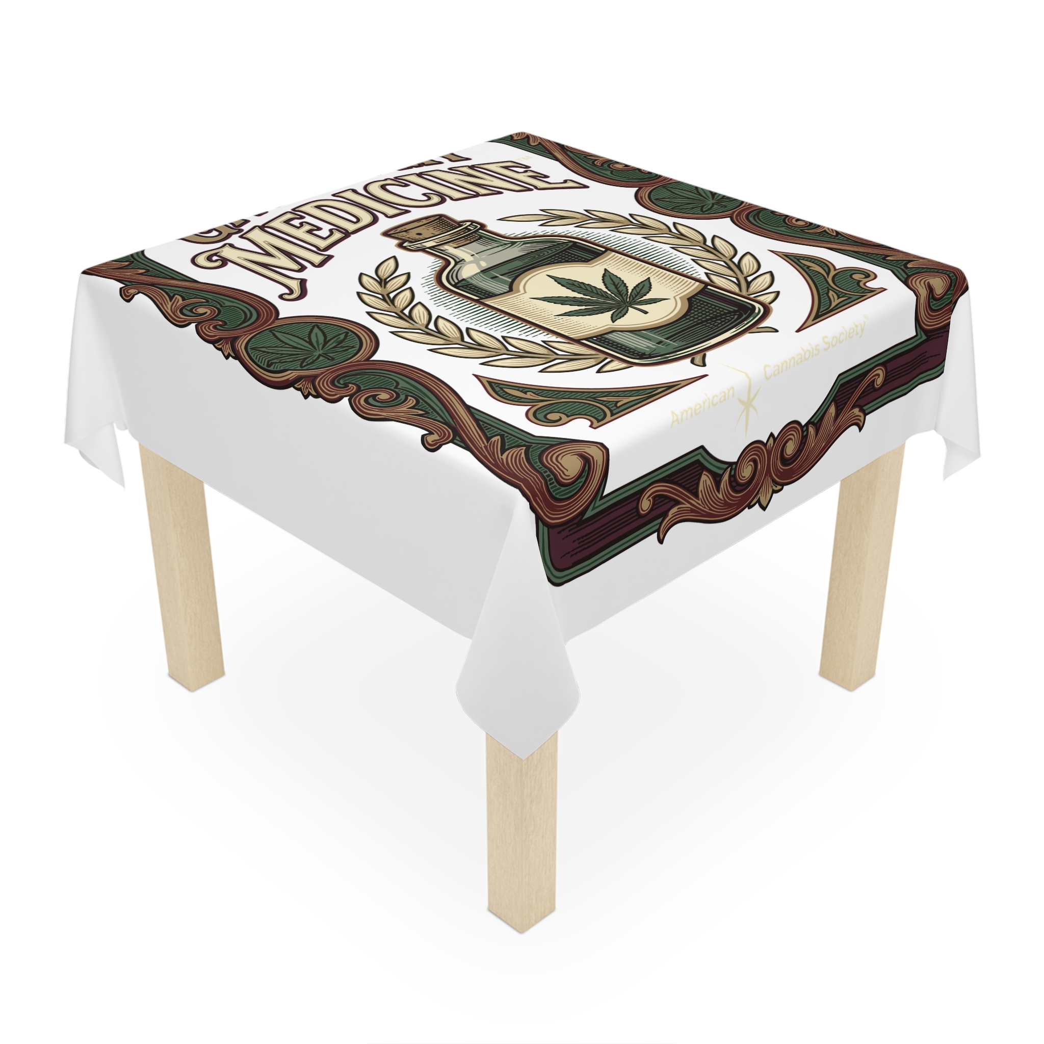 Give Me My Medicine™ Tablecloth – White – view 2